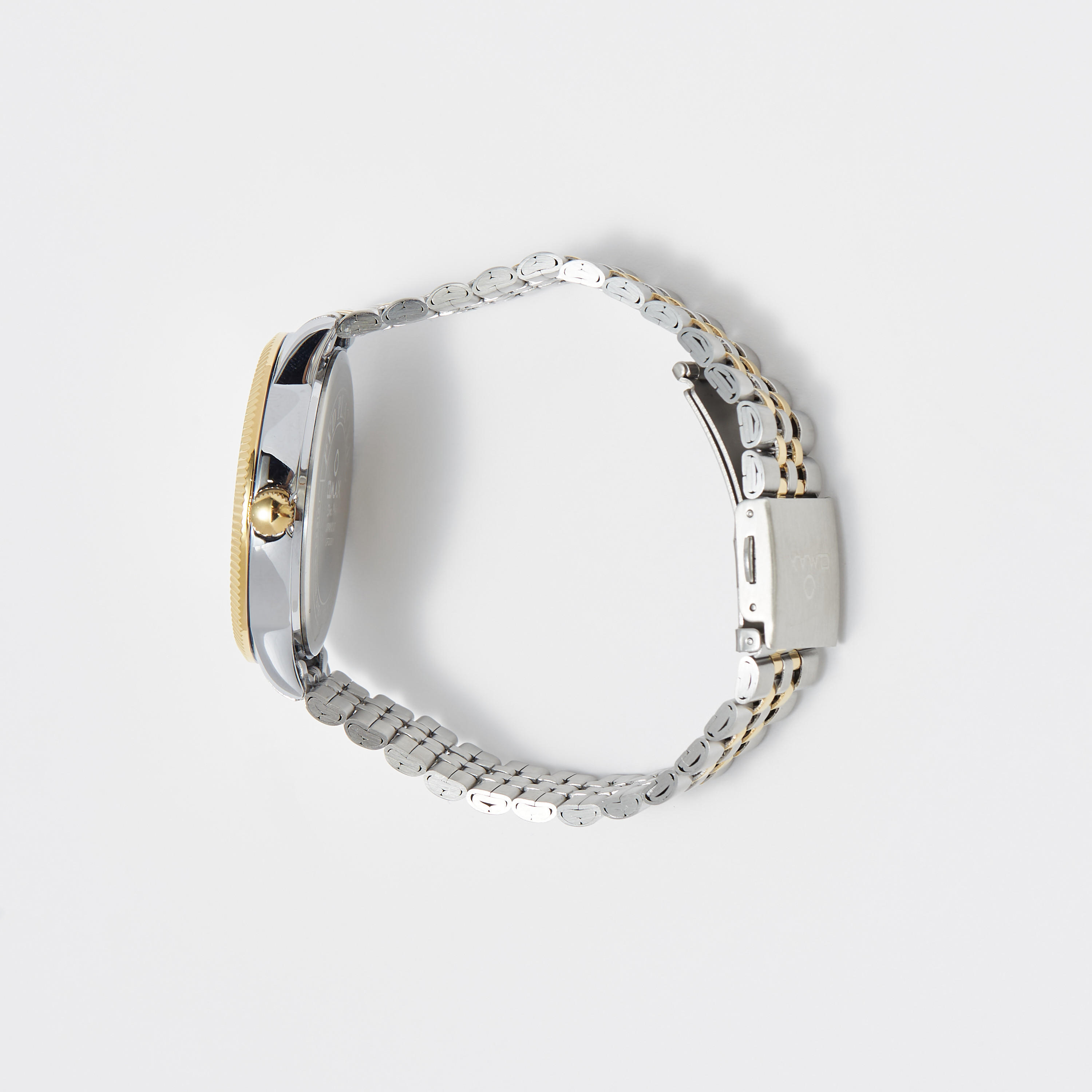 ساعة يد تناظرية فضية وذهبية بسوار ستانلس ستيل للرجال من أوماكس - 00OFD001N002-men-watchesandjewellery-watches-image-2