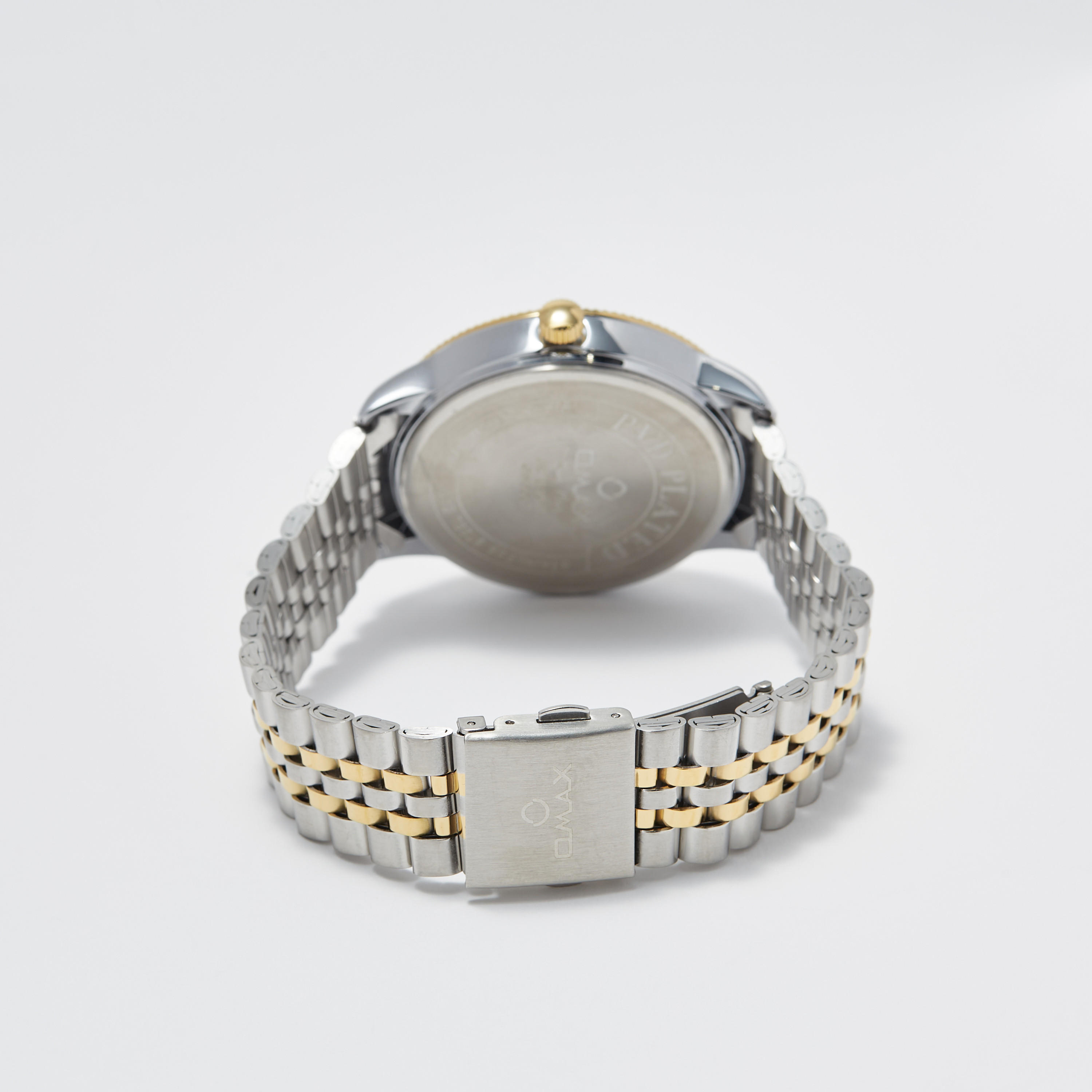 ساعة يد تناظرية فضية وذهبية بسوار ستانلس ستيل للرجال من أوماكس - 00OFD001N002-men-watchesandjewellery-watches-image-3