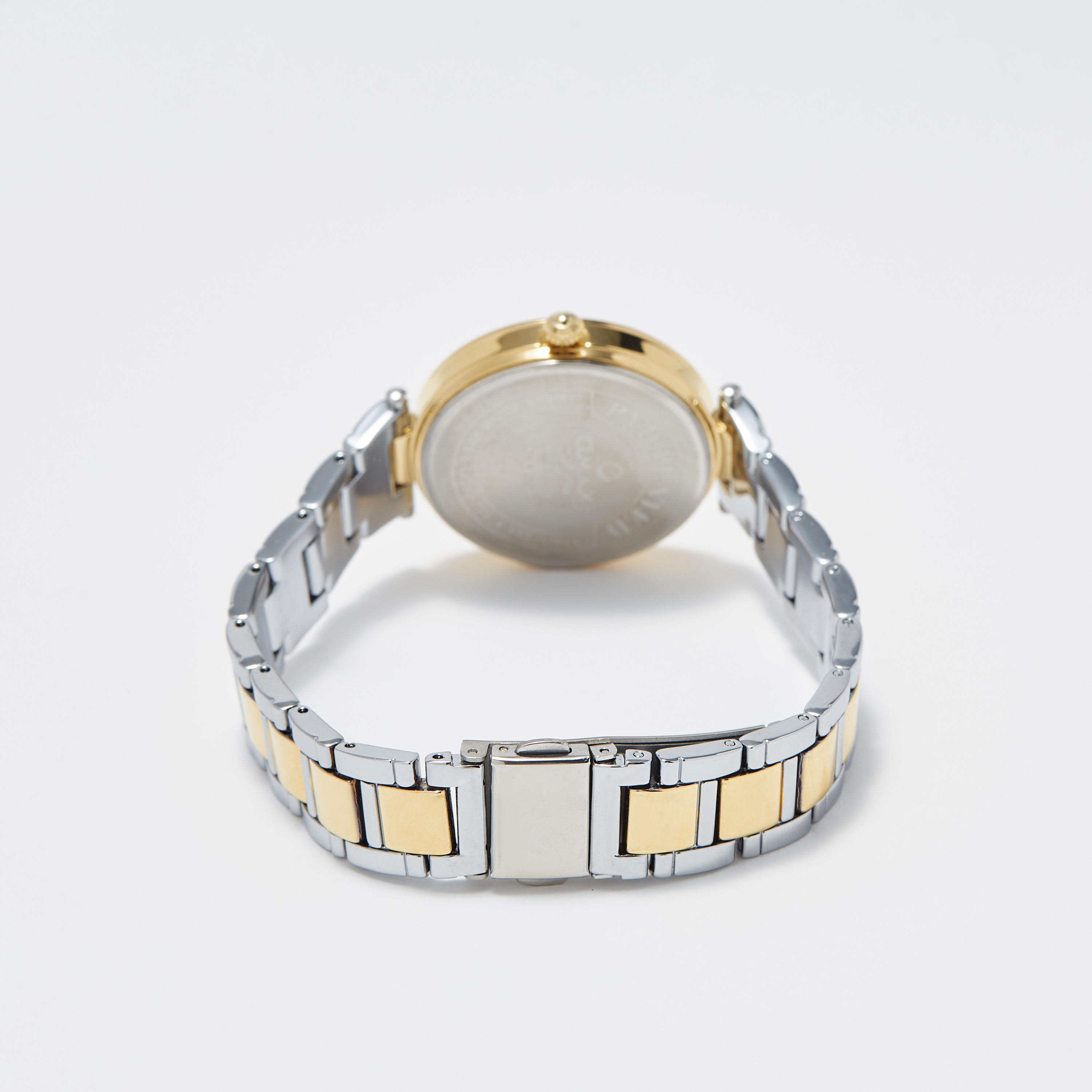 Omax Women's Silver & Gold Stainless Steel Strap Analog Wristwatch - 00OYY004N001-women-watchesandjewellery-watches-image-3