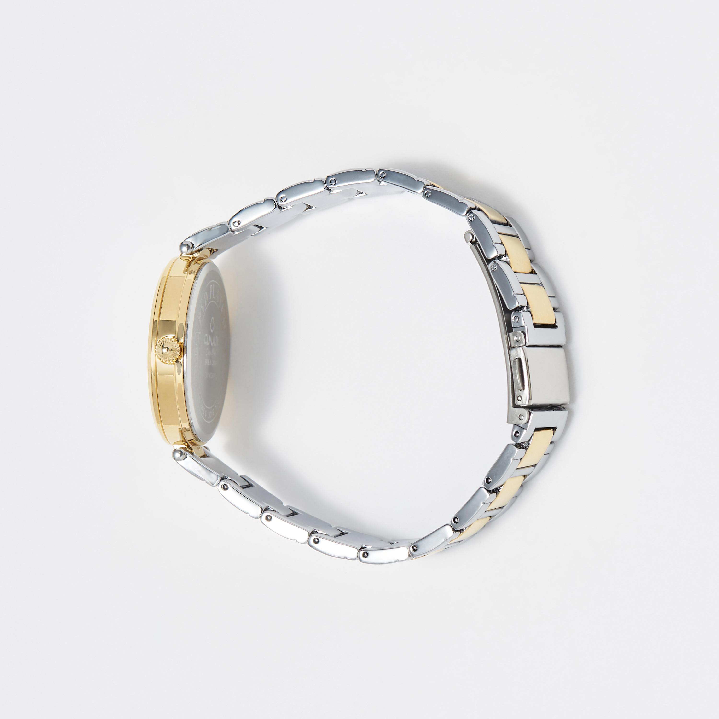 Omax Women's Silver & Gold Stainless Steel Strap Analog Wristwatch - 00OYY004N008-women-watchesandjewellery-watches-image-2