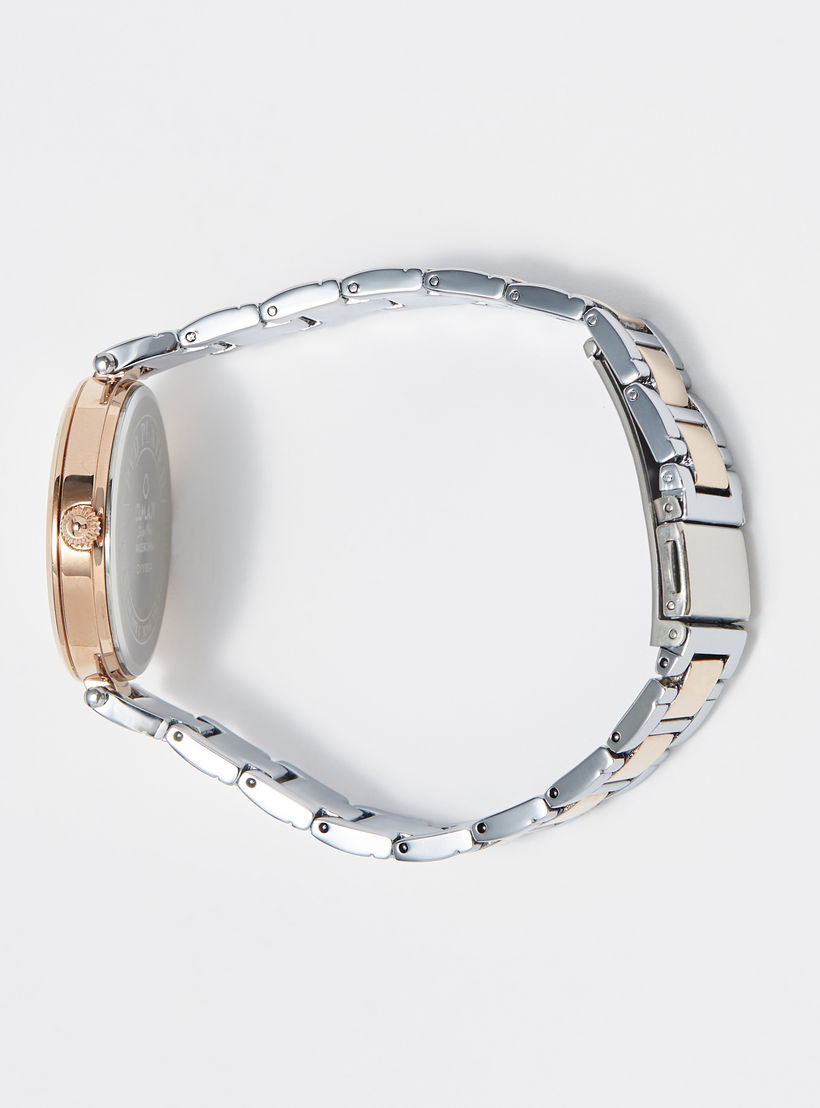 ساعة يد تناظرية فضية وذهبية بسوار ستانلس ستيل للنساء من أوماكس - 00OYY004N018-women-watchesandjewellery-watches-image-2