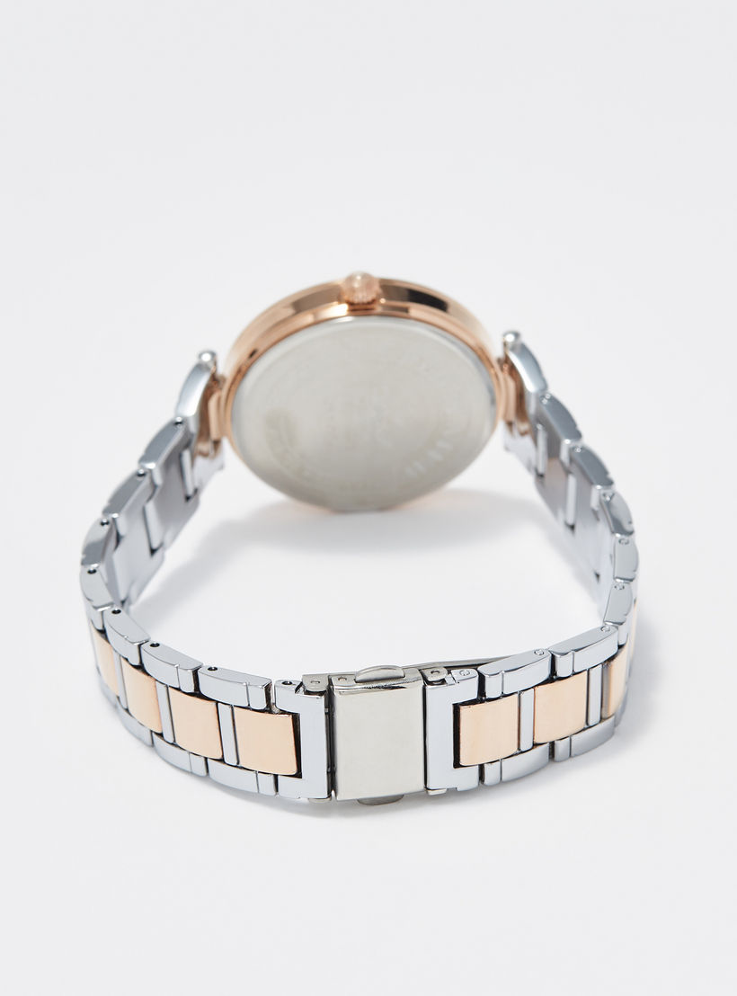 ساعة يد تناظرية فضية وذهبية بسوار ستانلس ستيل للنساء من أوماكس - 00OYY004N018-women-watchesandjewellery-watches-image-3