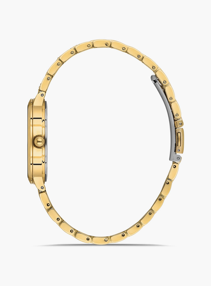 ساعة يد تناظرية ذهبية بسوار ستانلس ستيل للنساء من أوماكس - 00OYY006Q001-women-watchesandjewellery-watches-image-2