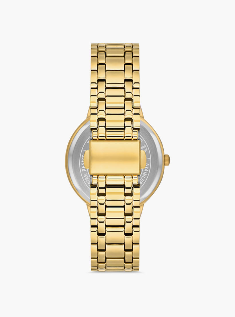 ساعة يد تناظرية ذهبية بسوار ستانلس ستيل للنساء من أوماكس - 00OYY006Q001-women-watchesandjewellery-watches-image-3