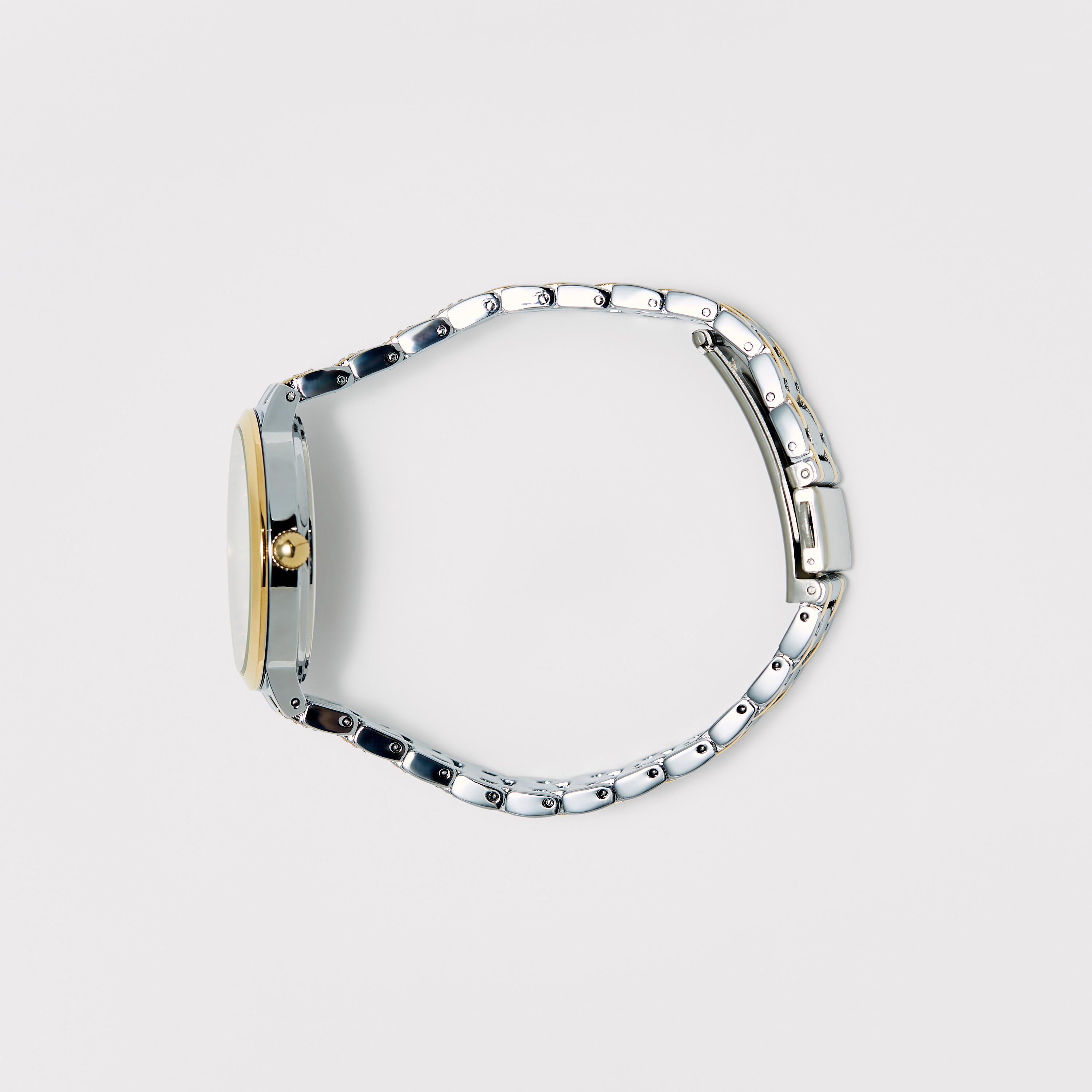 Omax Women's Silver & Gold Stainless Steel Strap Analog Wristwatch - 00OYY008N002 | 36 MM-women-watchesandjewellery-watches-image-3