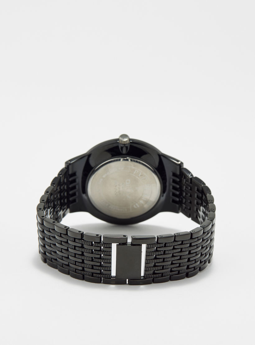 Omax Men's Black Stainless Steel Strap Analog Wristwatch - 00RNS001B002 | 42 MM-men-watchesandjewellery-watches-image-3