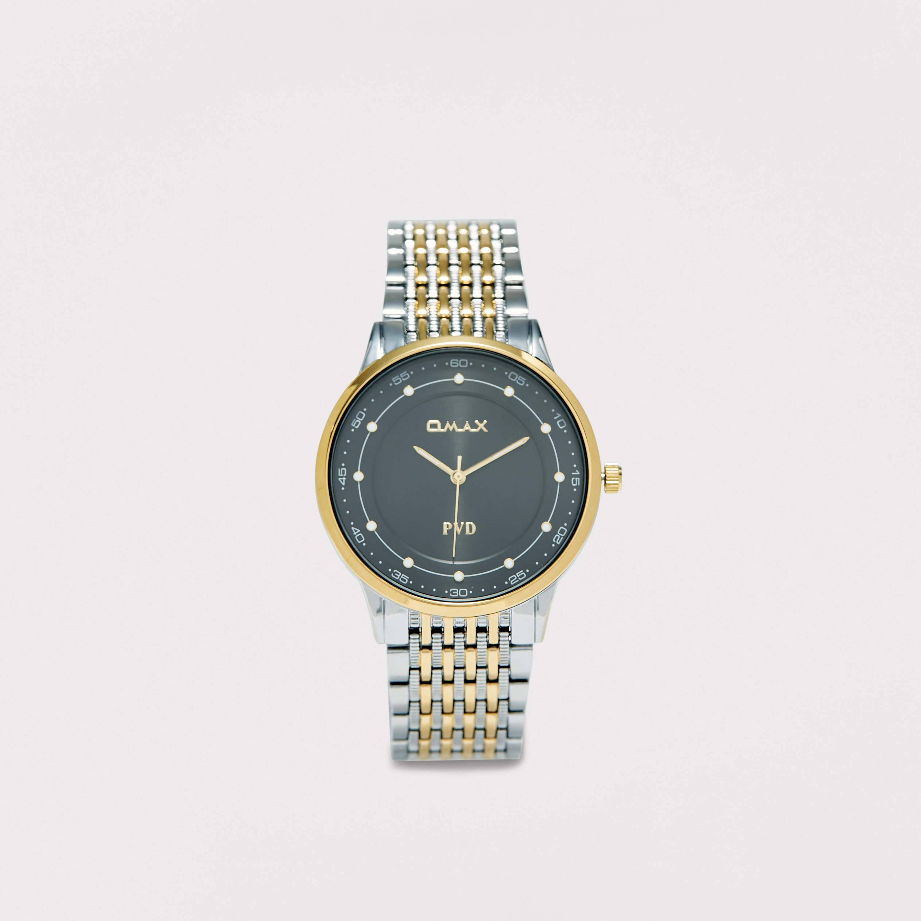 ساعة يد تناظرية فضية وذهبية بسوار ستانلس ستيل للرجال من أوماكس - 00RNS001N002-men-watchesandjewellery-watches-image-1