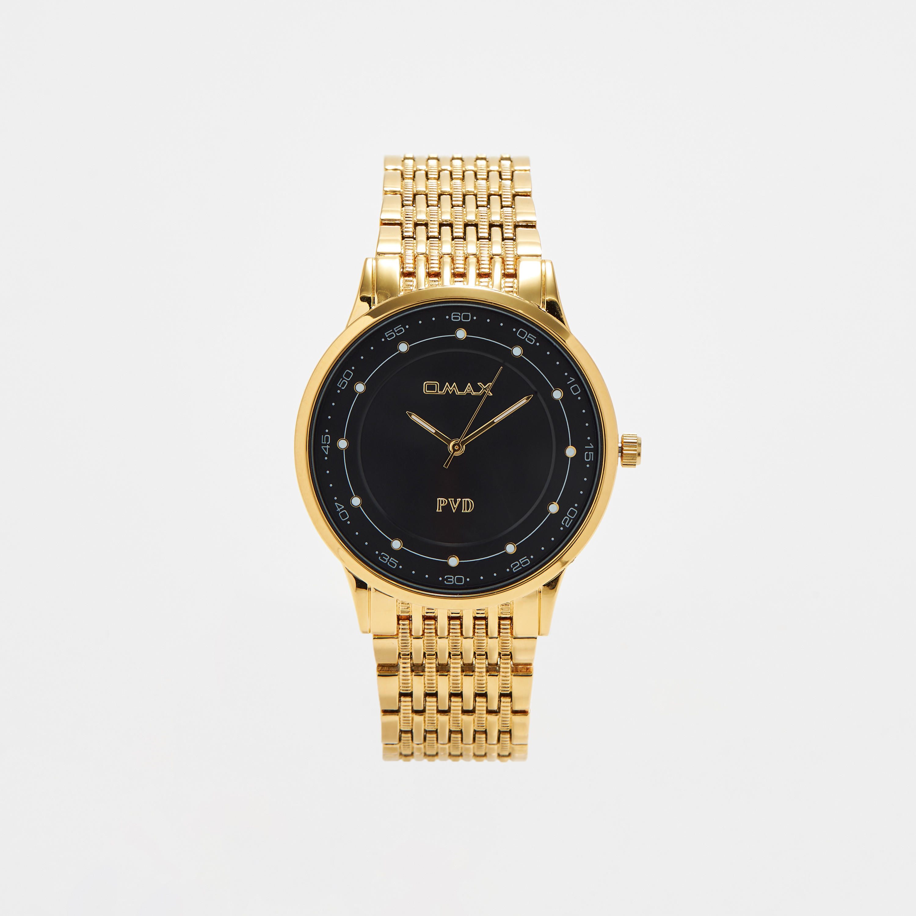 Omax Men's Gold Stainless Steel Strap Analog Wristwatch - 00RNS001Q002-men-watchesandjewellery-watches-image-1