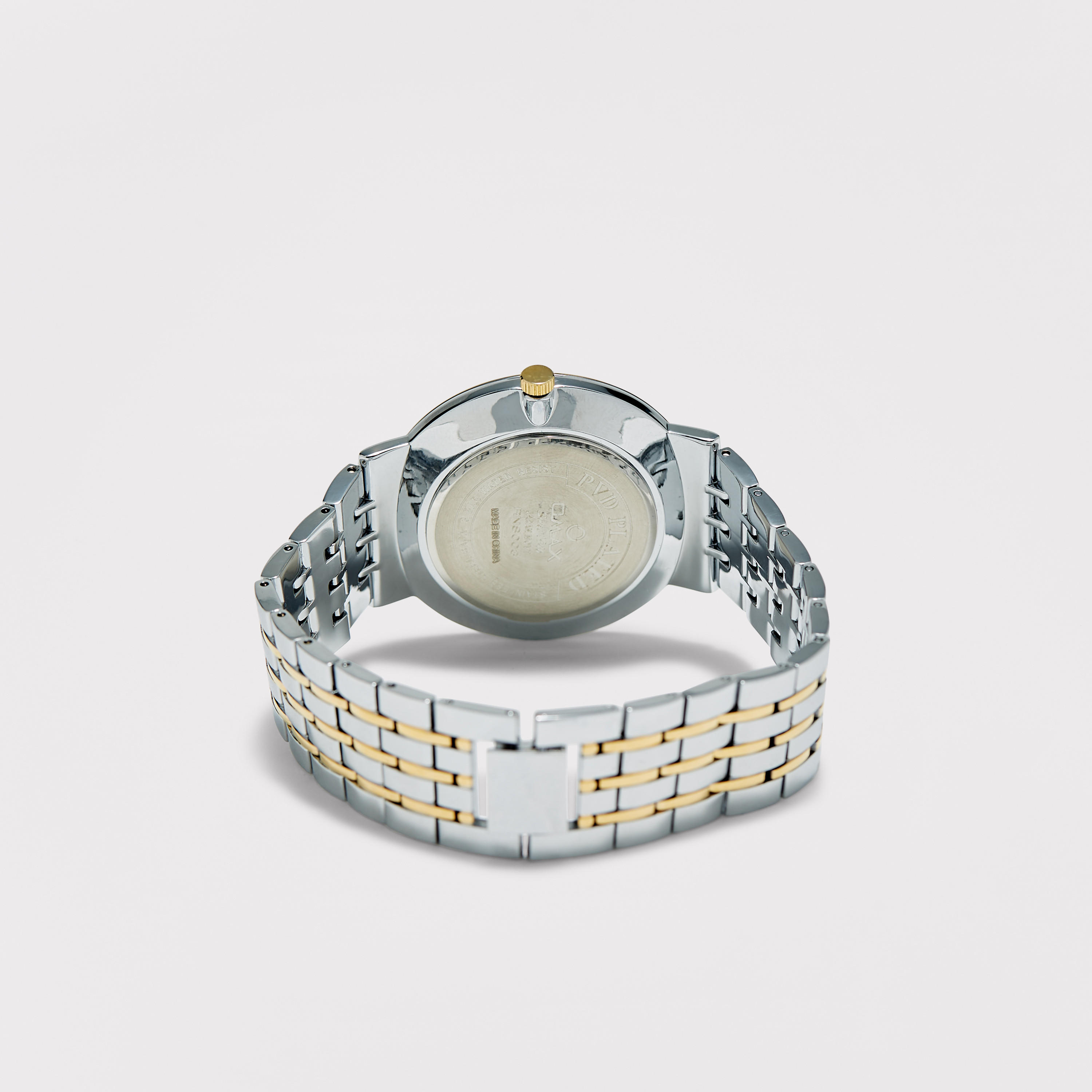 Omax Men's Silver & Gold Stainless Steel Strap Analog Wristwatch - 00RNS003N001 | 42 MM-men-watchesandjewellery-watches-image-2