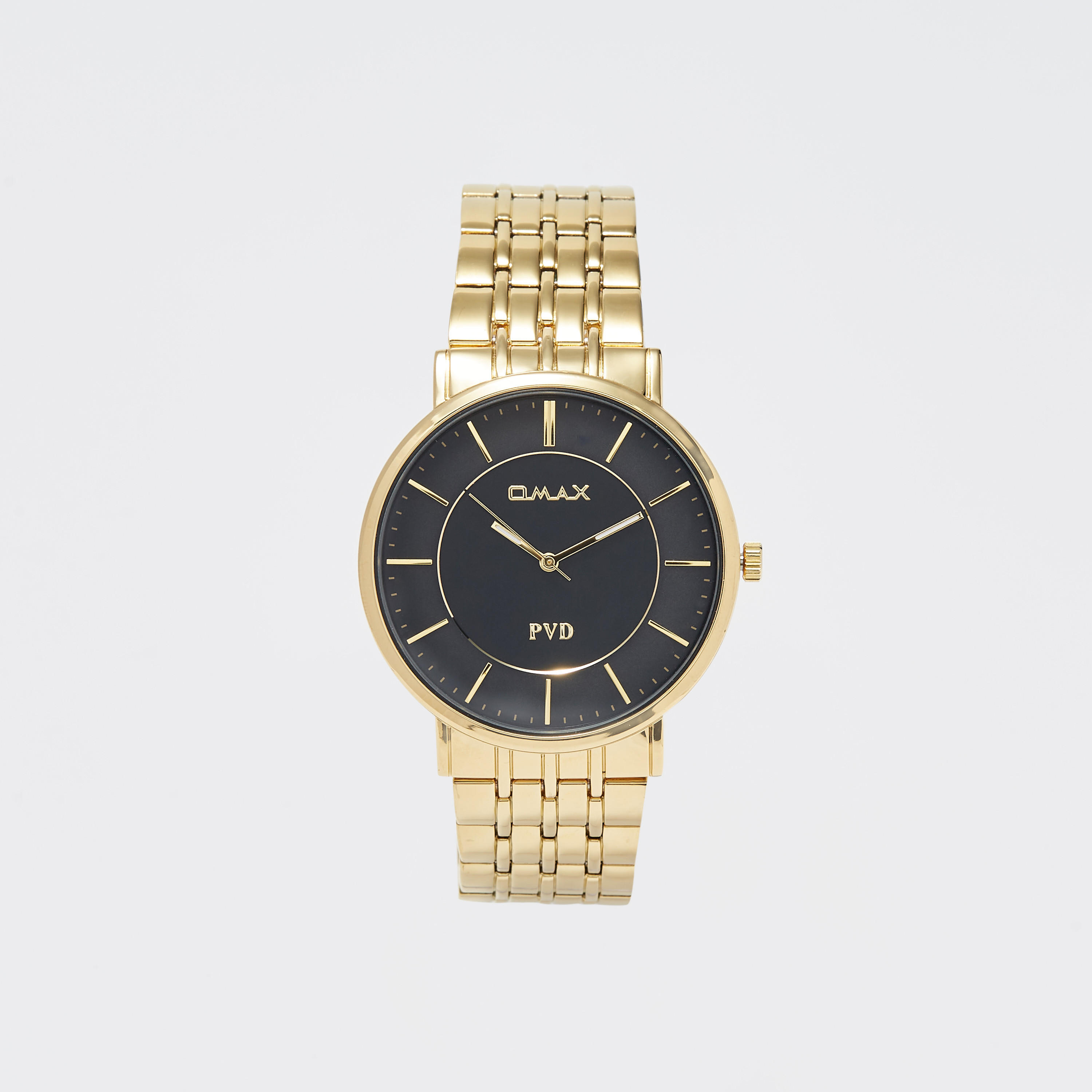 ساعة يد تناظرية ذهبية بسوار ستانليس ستيل للرجال من أوماكس - 00RNS003Q007-men-watchesandjewellery-watches-image-1