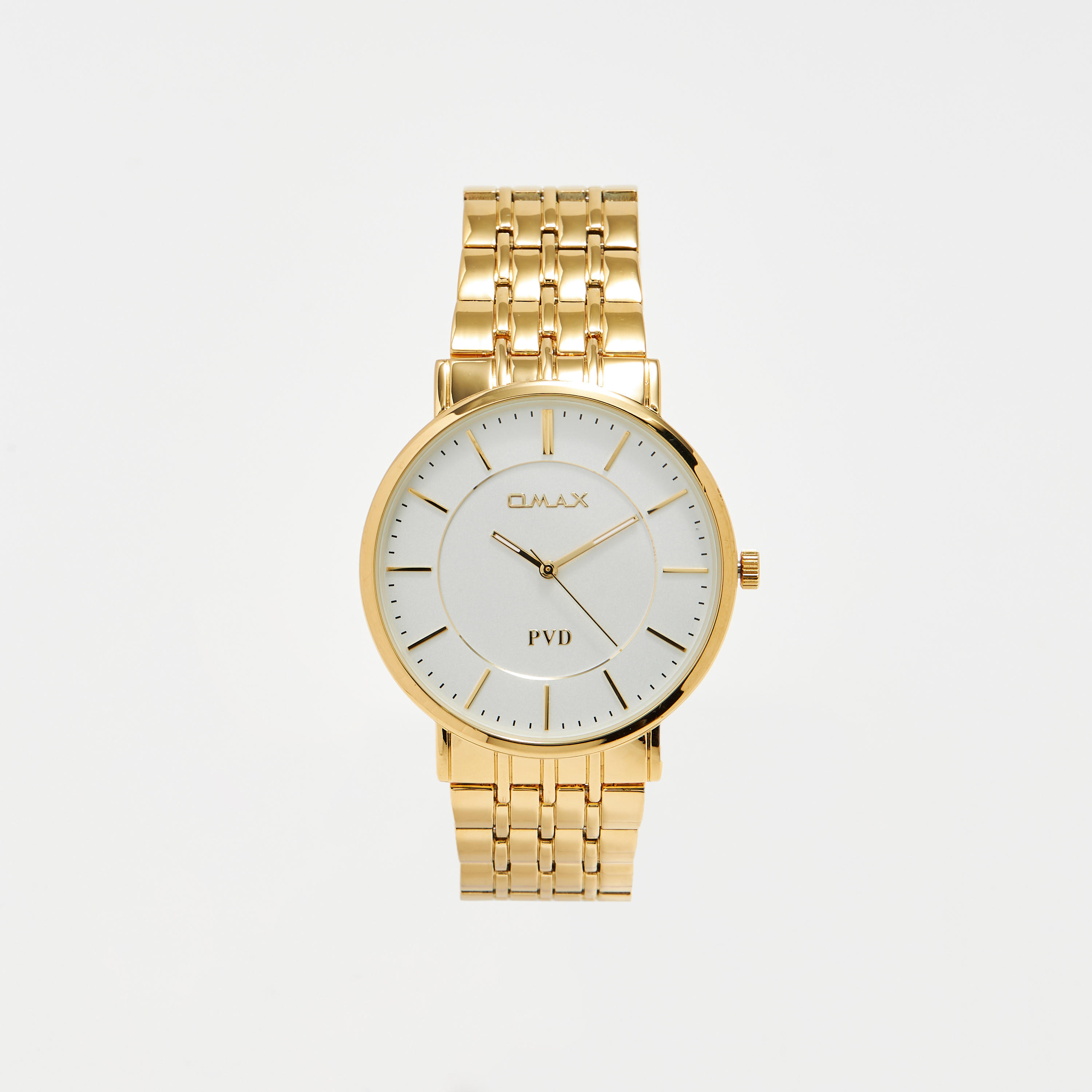 Omax Men's Gold Stainless Steel Strap Analog Wristwatch - 00RNS003Q008-men-watchesandjewellery-watches-image-1