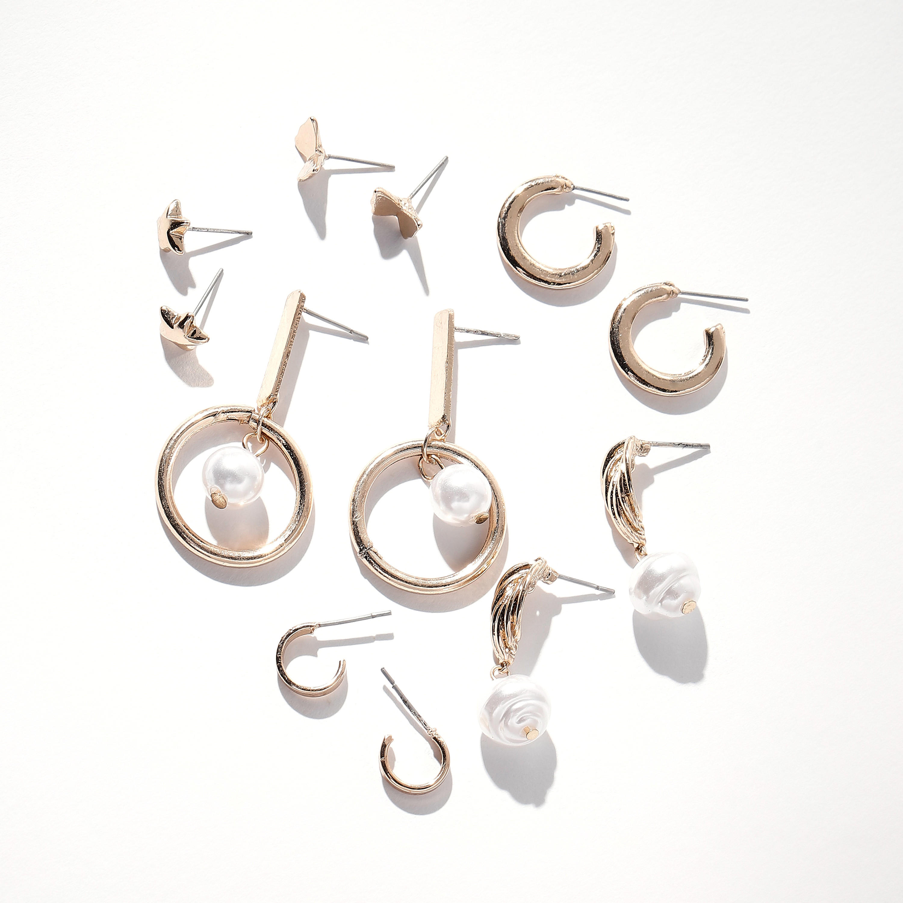 حلقان متنوعة - طقم من 6-women-watchesandjewellery-jewellery-earrings-image-2