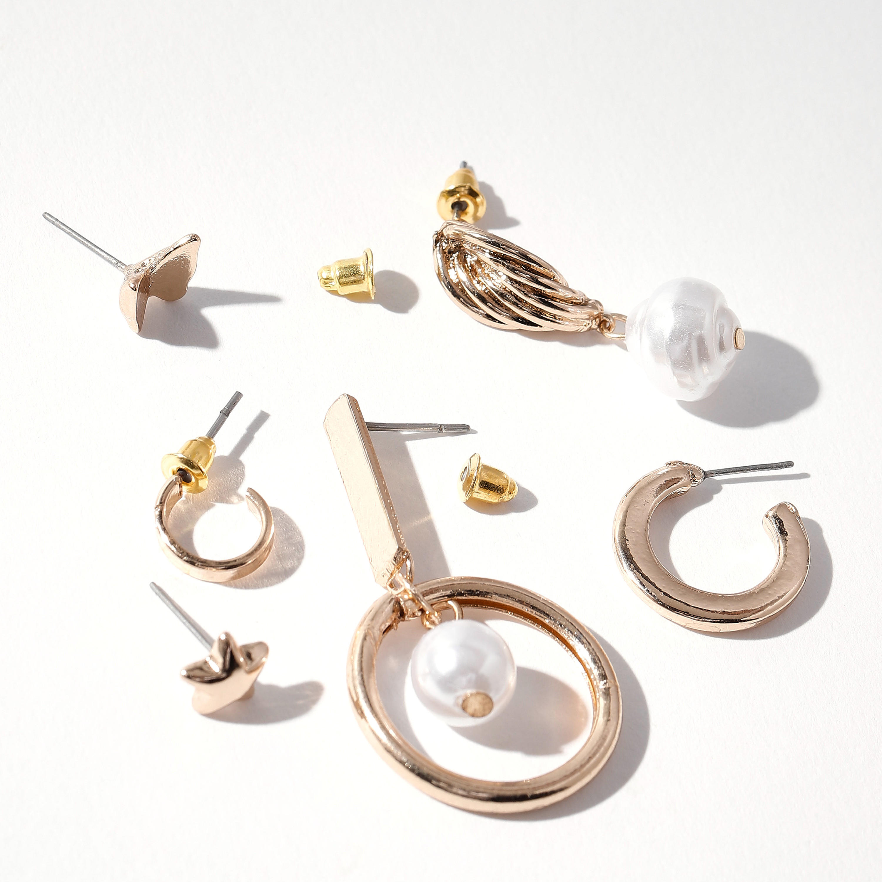 حلقان متنوعة - طقم من 6-women-watchesandjewellery-jewellery-earrings-image-3