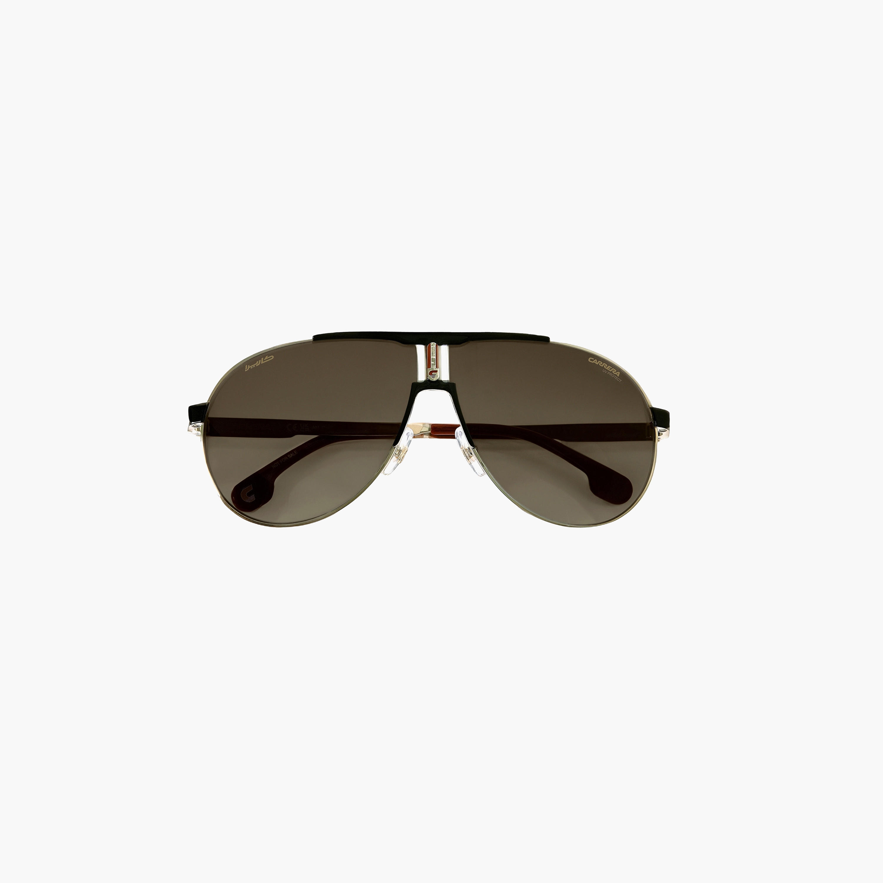 Carrera Brown Lens 66 MM Aviator Sunglasses | CARRERA 1005/SN-men-sunglasses-image-3