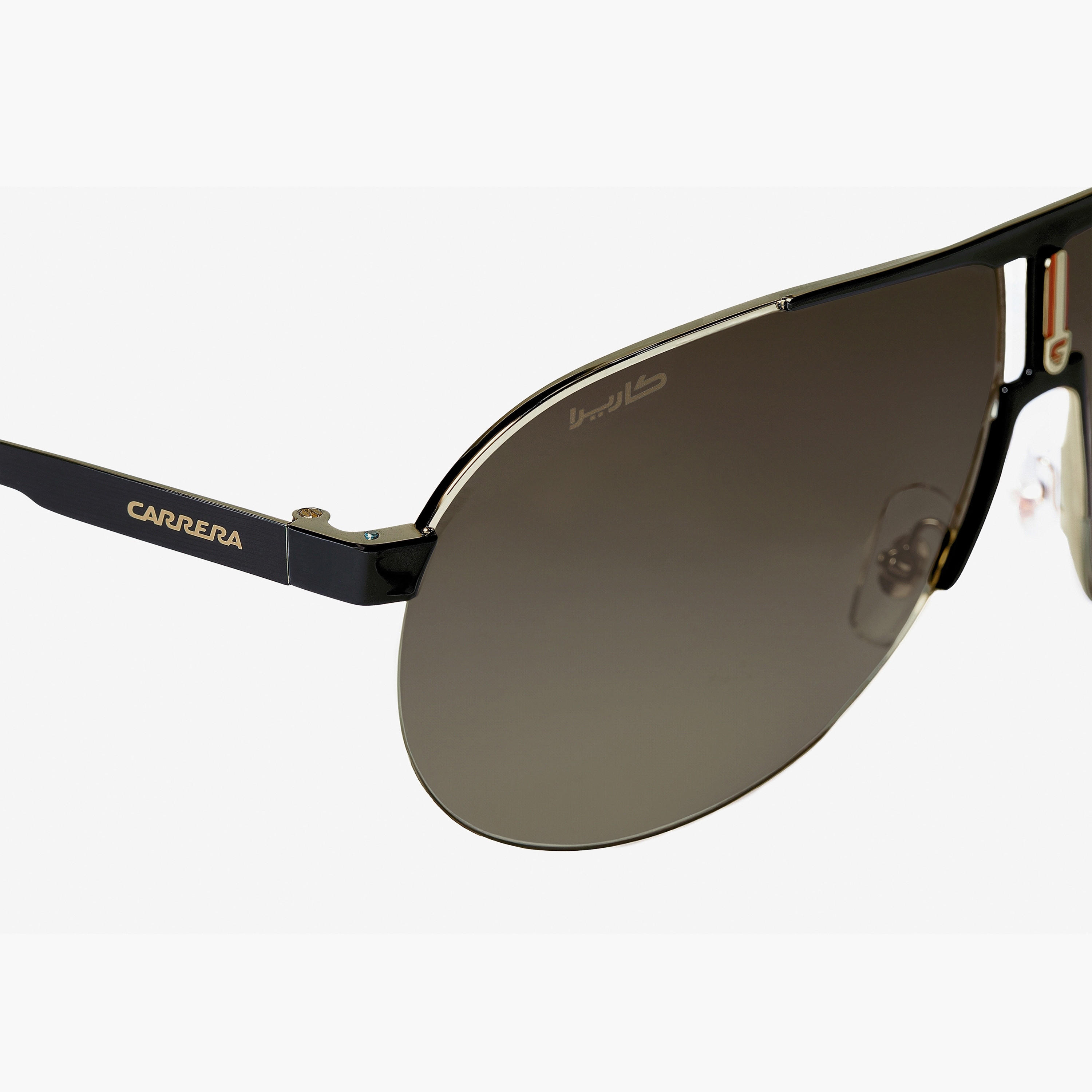 Carrera Brown Lens 66 MM Aviator Sunglasses | CARRERA 1005/SN-men-sunglasses-image-4