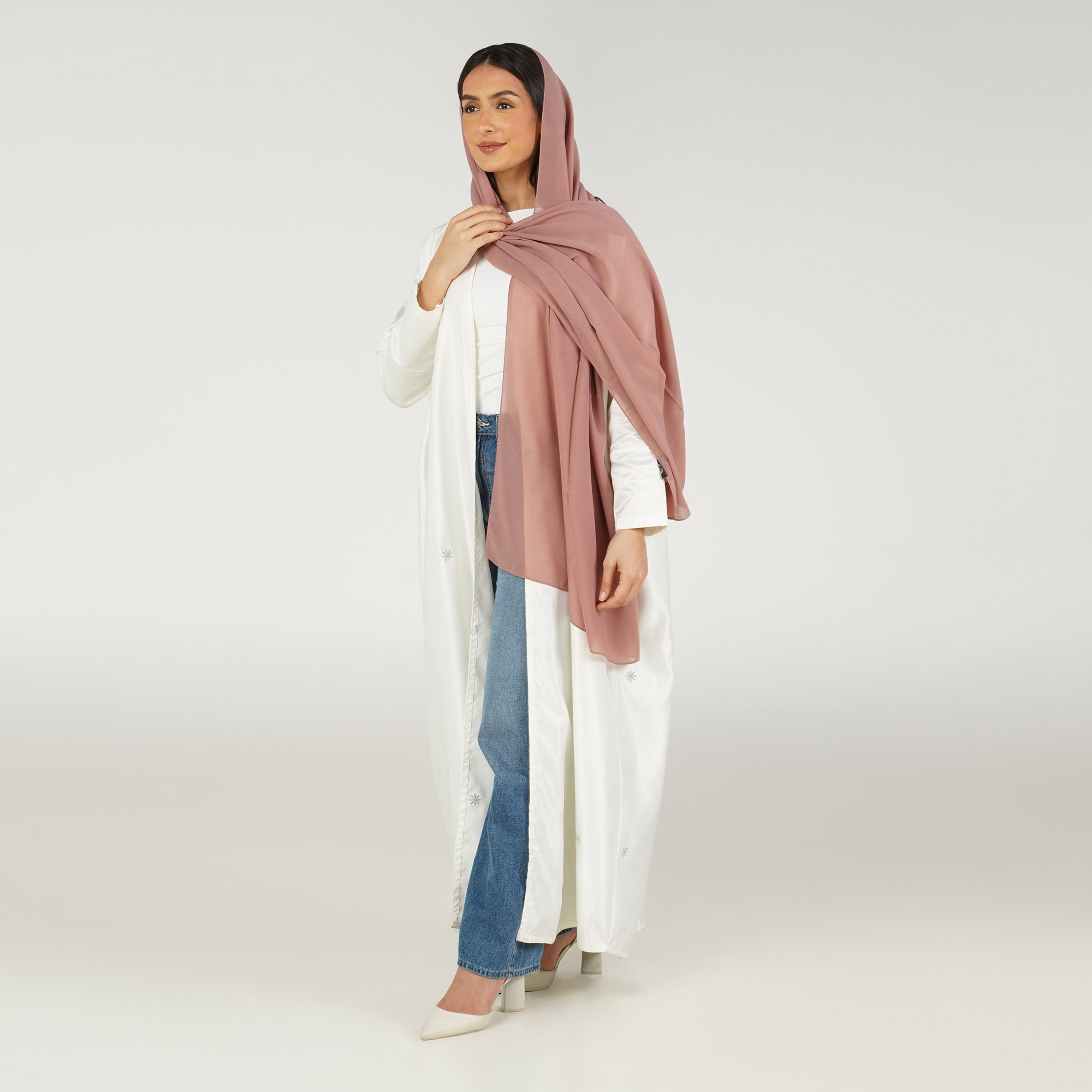 Zora Solid Chiffon Hijabs -women-arabicclothing-headscarf-hijab-image-2