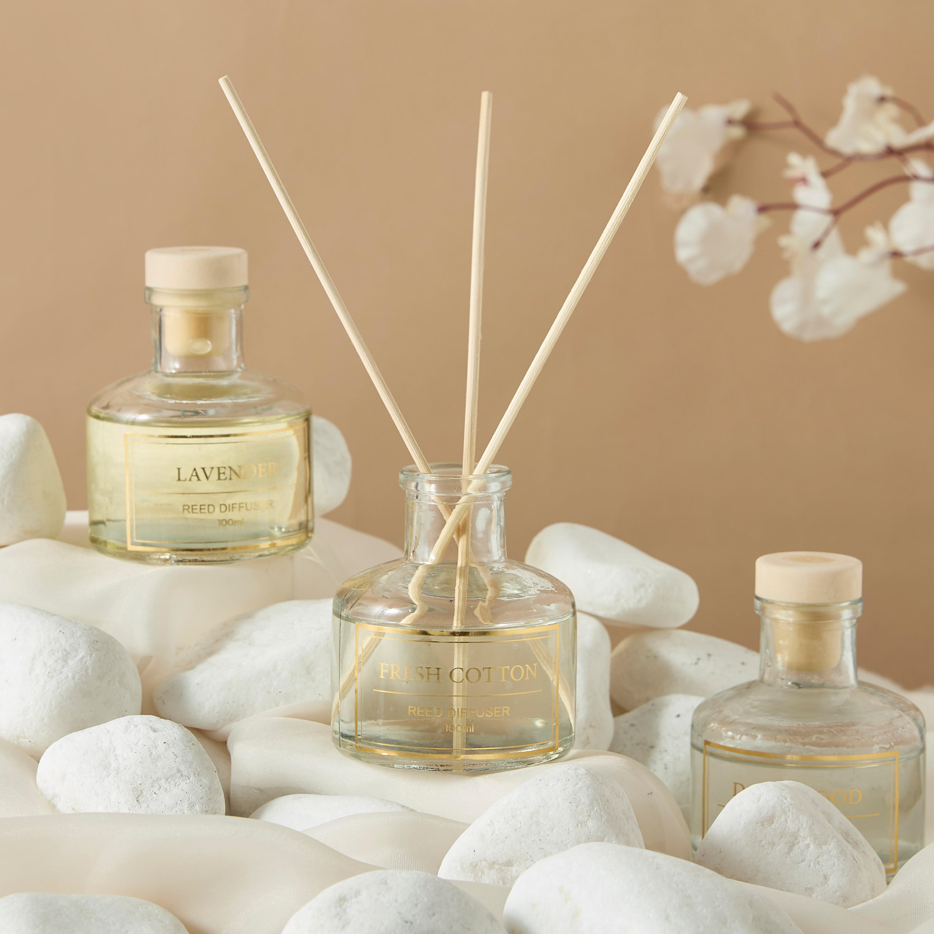 موزع عطور عيدان برائحة القطن المنعش من جاردينيا - 100 مل-household-homefragrance-reeddiffusers-image-1