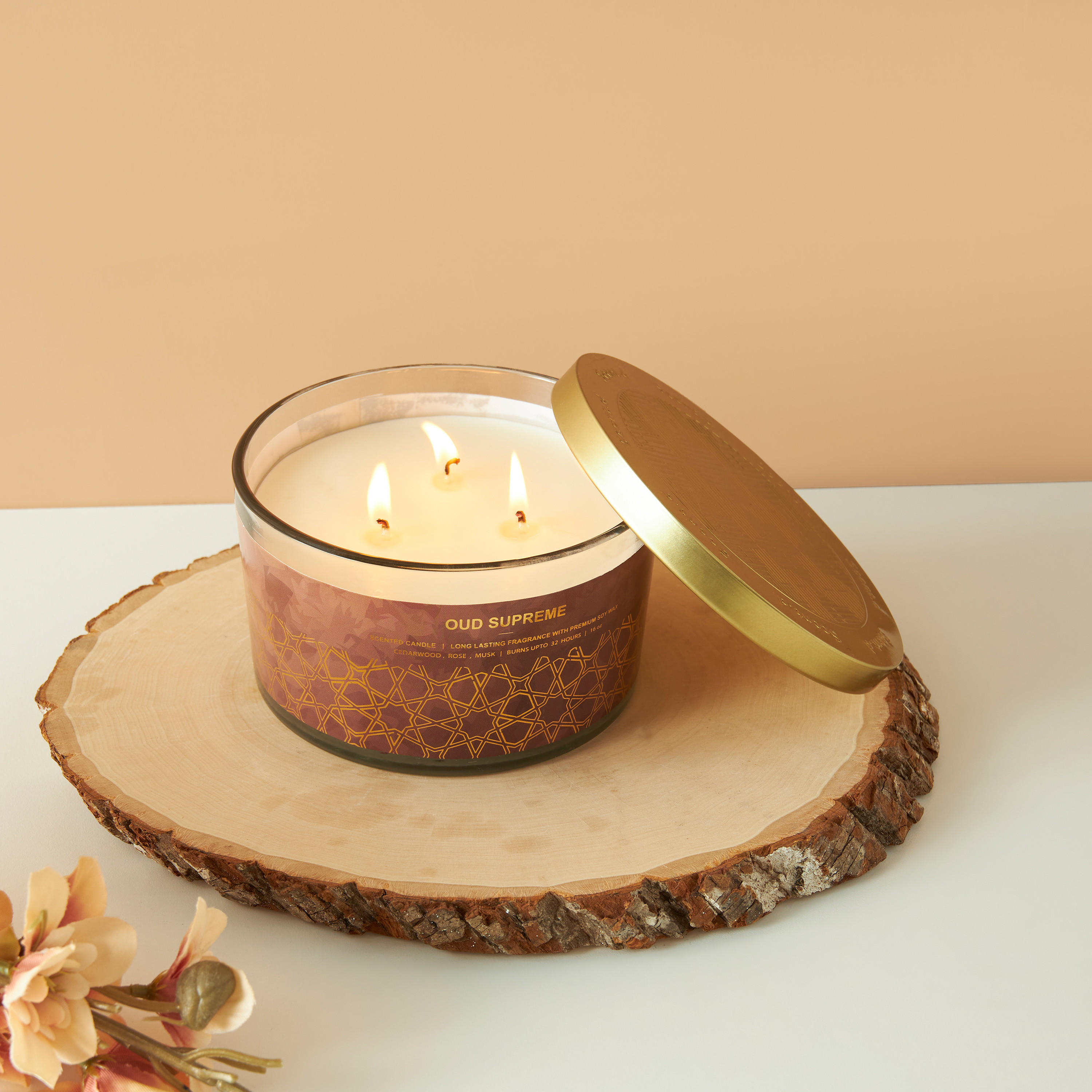 Scent.d Oud Supreme 3-Wick Jar Candle - 16 oz-household-homefragrance-candles-image-1