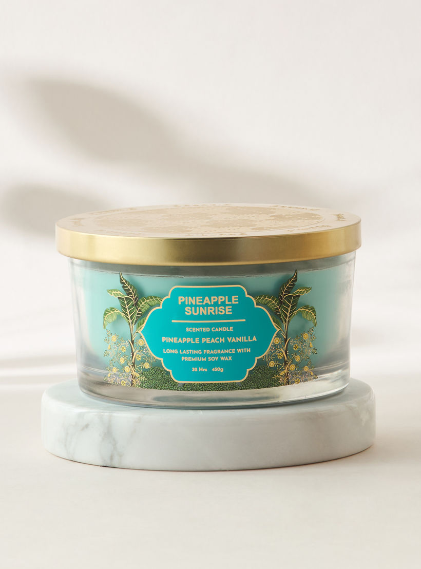 Scent.d Pineapple Sunrise 3-Wick Jar Candle - 16 oz-household-homefragrance-candles-image-2
