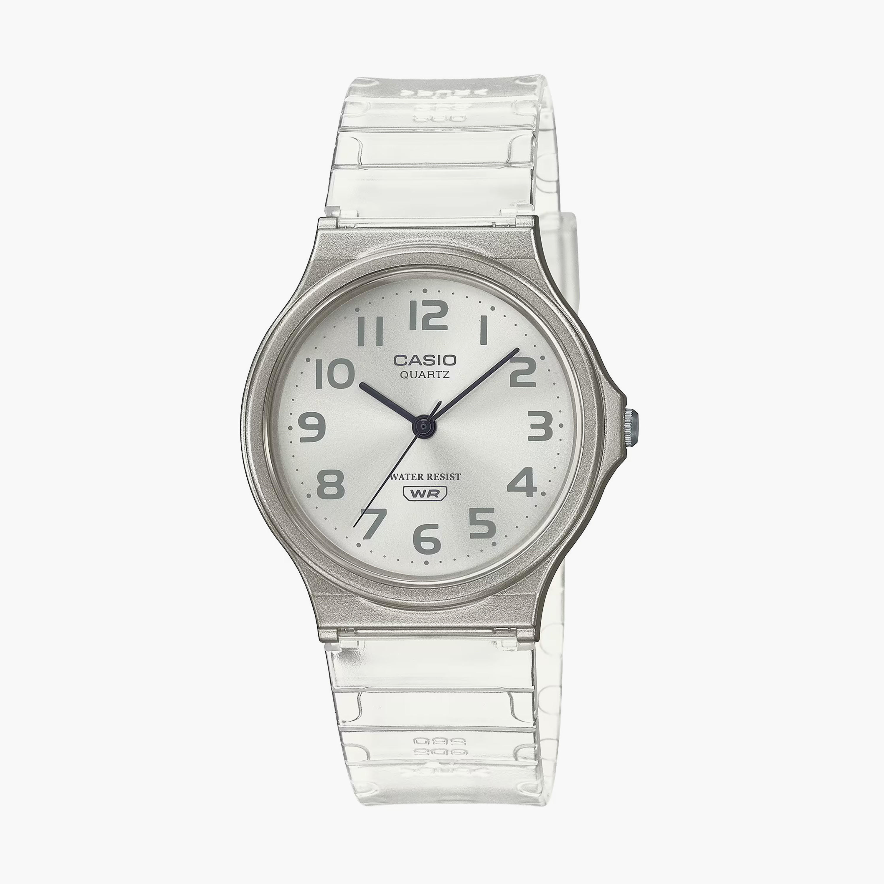 Casio Women's Transparent Analog Silicone Strap Watch | MQ-24S-7BDF | 35 MM-women-watchesandjewellery-watches-image-1
