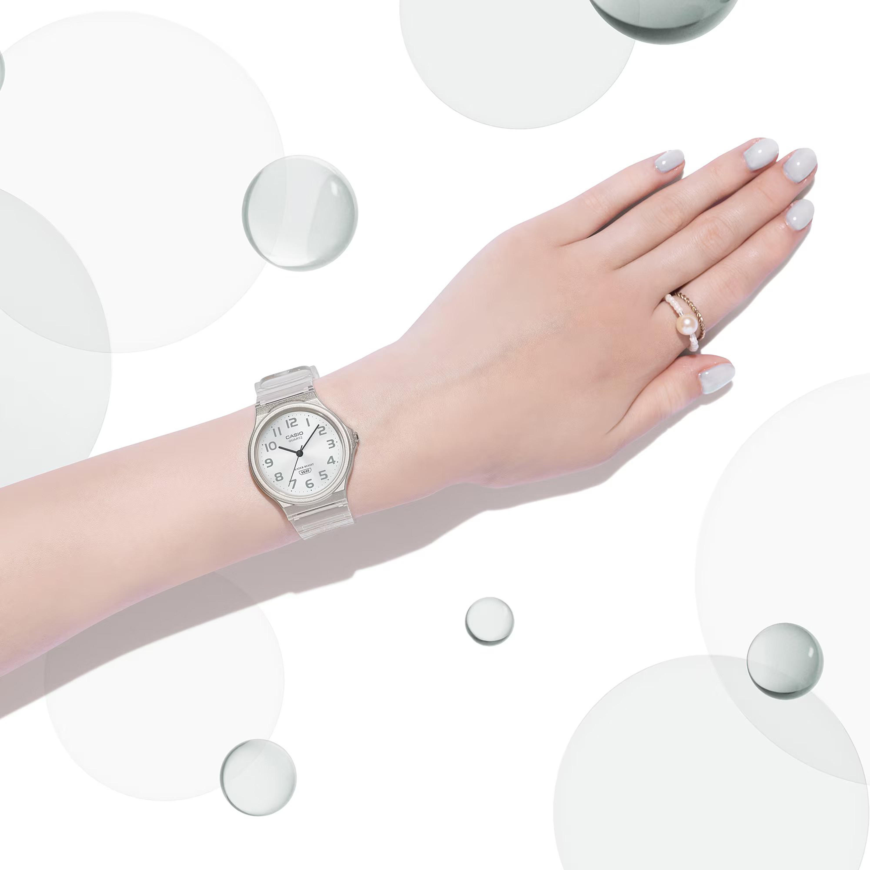 Casio Women's Transparent Analog Silicone Strap Watch | MQ-24S-7BDF | 35 MM-women-watchesandjewellery-watches-image-4