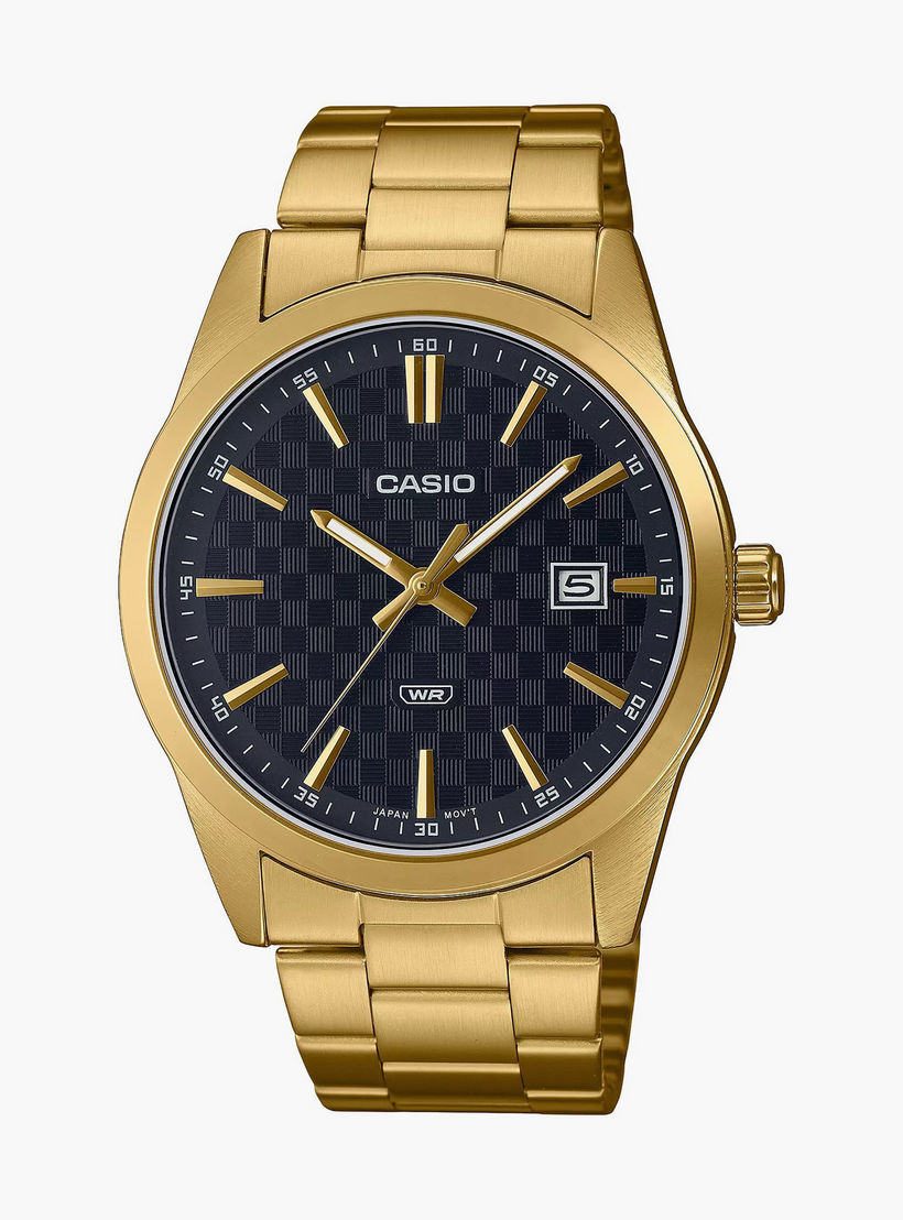 ساعة أنالوج ذهبية بسوار ستانلس ستيل من كاسيو للرجال | MTP-VD03G-1AUDF-men-watchesandjewellery-watches-image-1