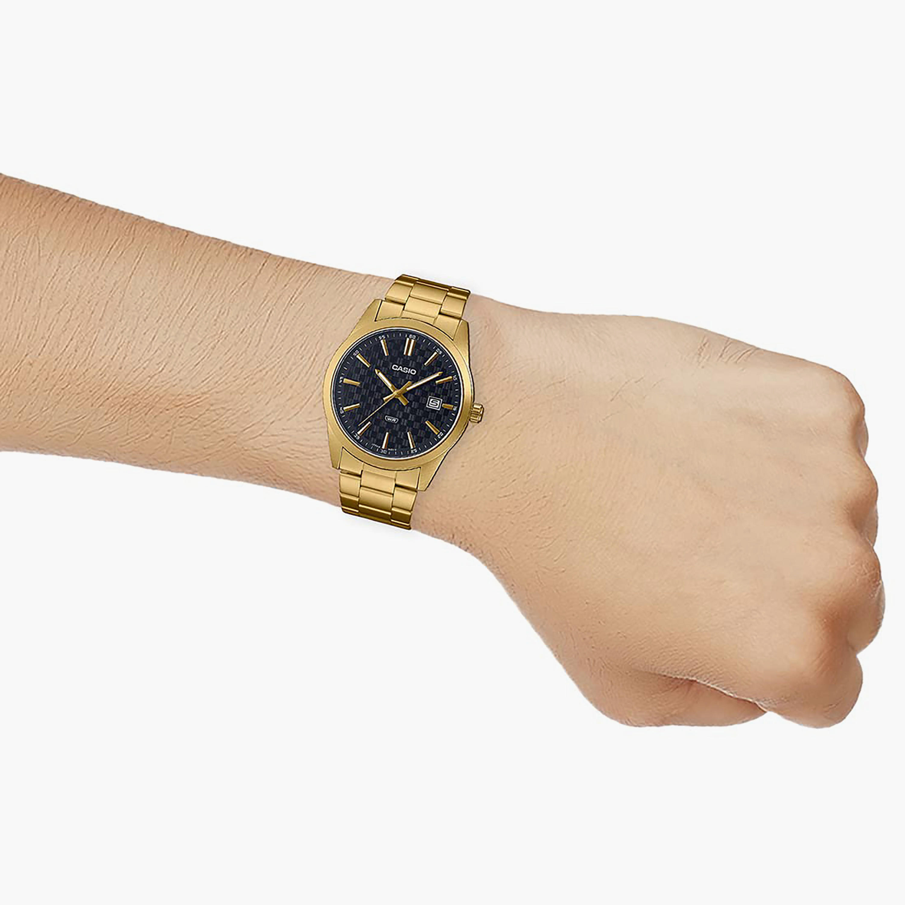ساعة أنالوج ذهبية بسوار ستانلس ستيل من كاسيو للرجال | MTP-VD03G-1AUDF-men-watchesandjewellery-watches-image-5