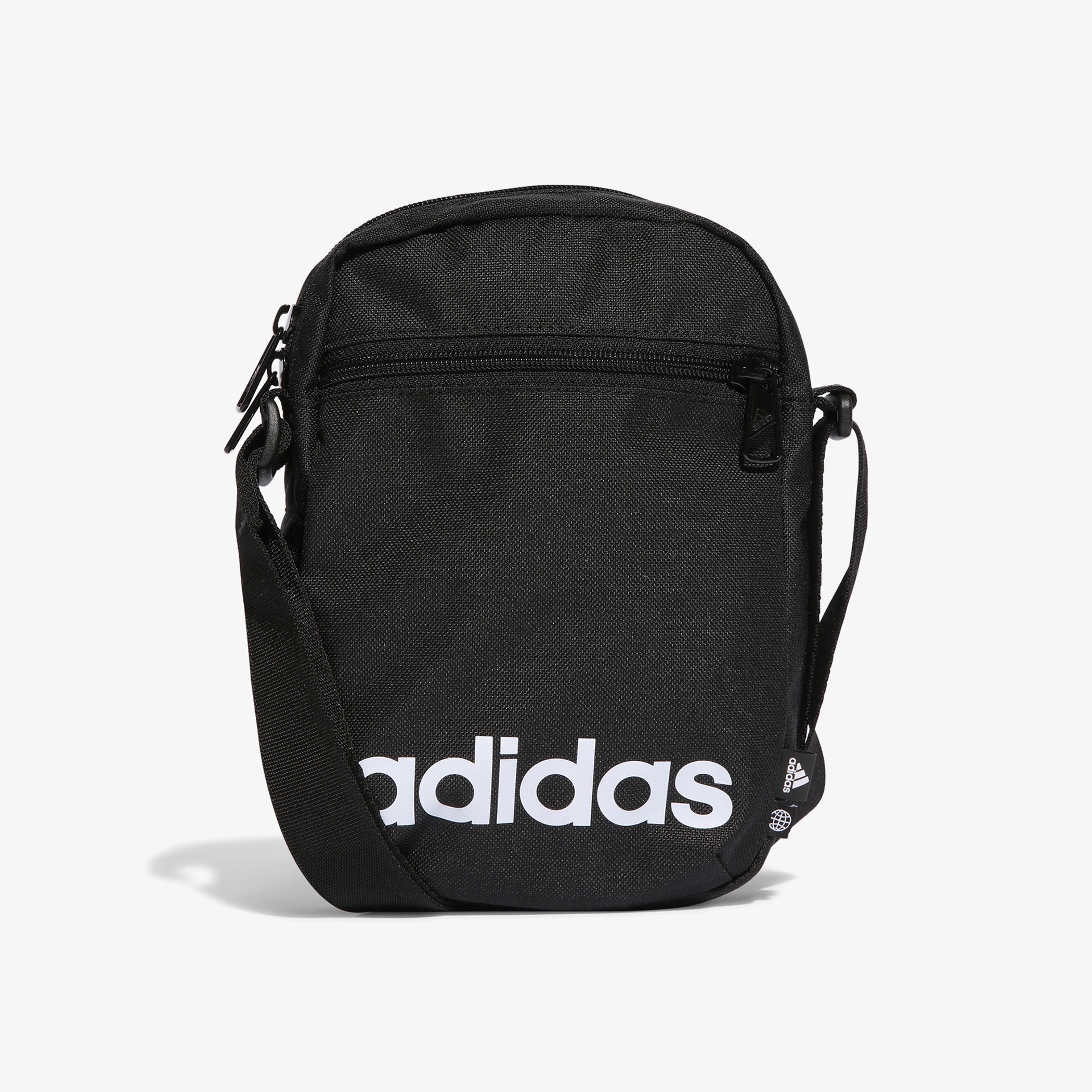 Adidas Logo Print Crossbody Bag with Zip Closure-men-bags-image-1
