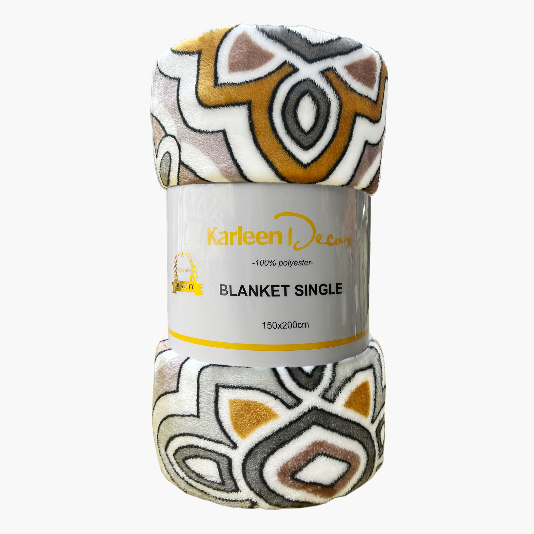 بطانية فلانيل بطبعات من كارلين ديكور - 150x200 سم-household-bedding-blankets-image-2