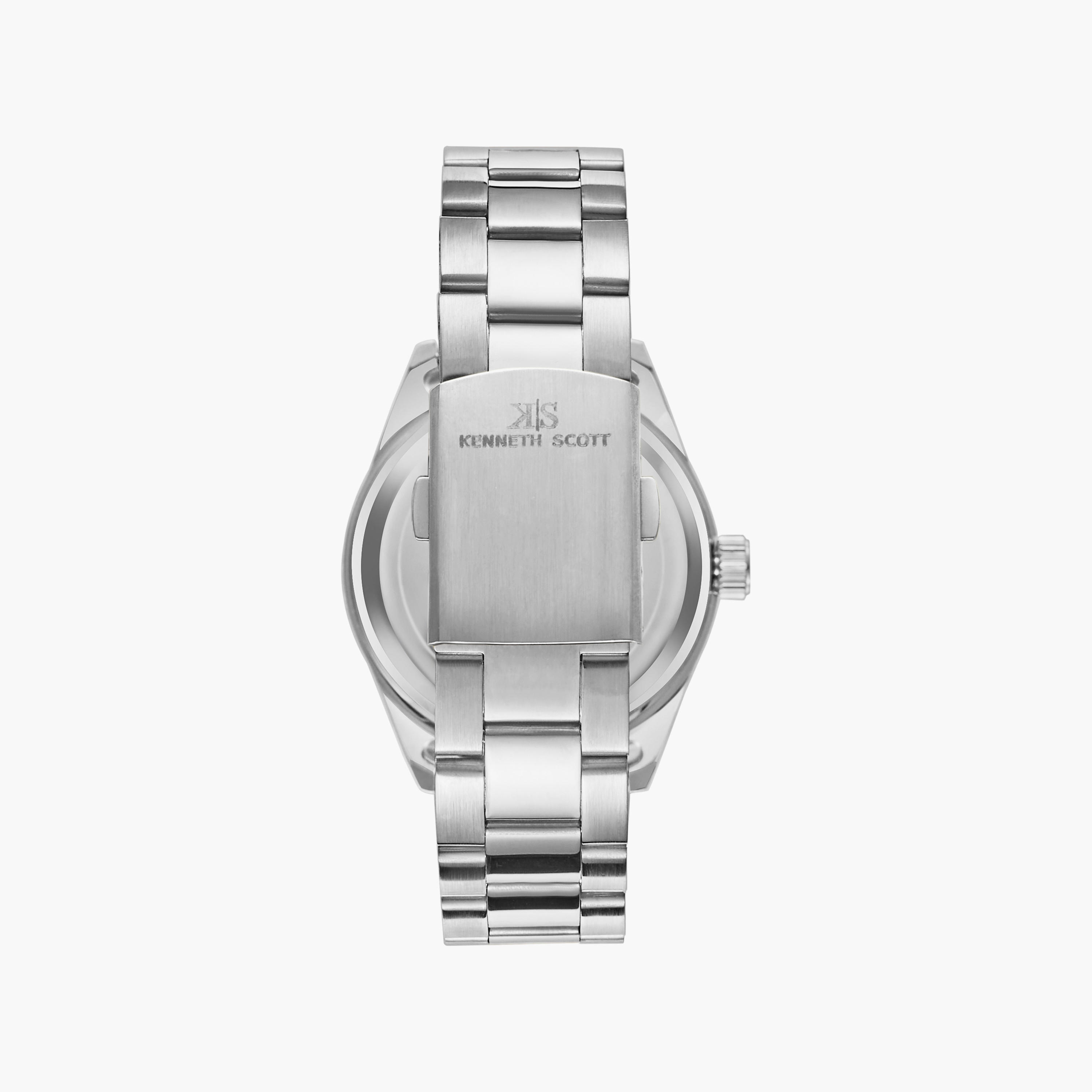 Kenneth Scott Men's Silver Analog Stainless Steel Strap Watch | K23024-SBSN-men-watchesandjewellery-watches-image-3