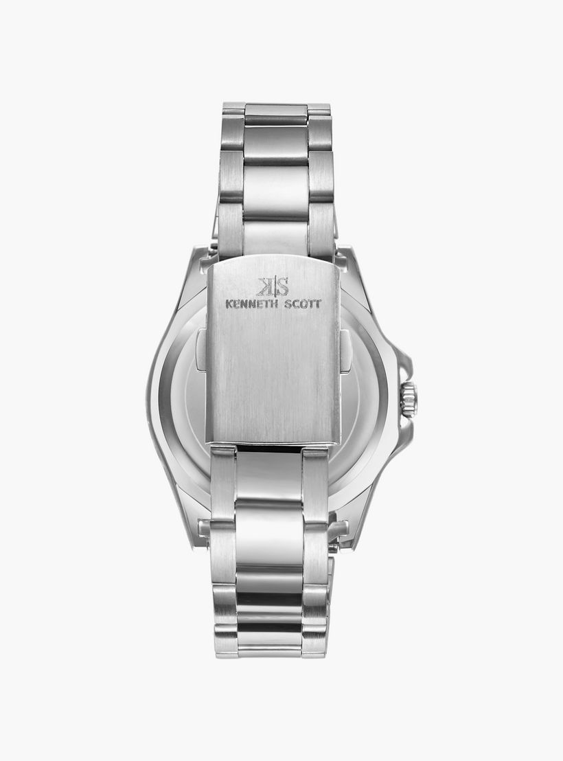 Kenneth Scott Men's Silver Analog Stainless Steel Strap Watch | K23027-SBSWL-men-watchesandjewellery-watches-image-3