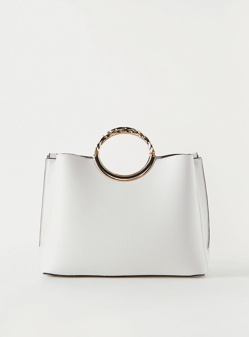 شنطة توتي سادة بحزام قابل للفصل وسحاب إغلاق من لويلا جراي-women-bagsandwallets-handbags-image-5