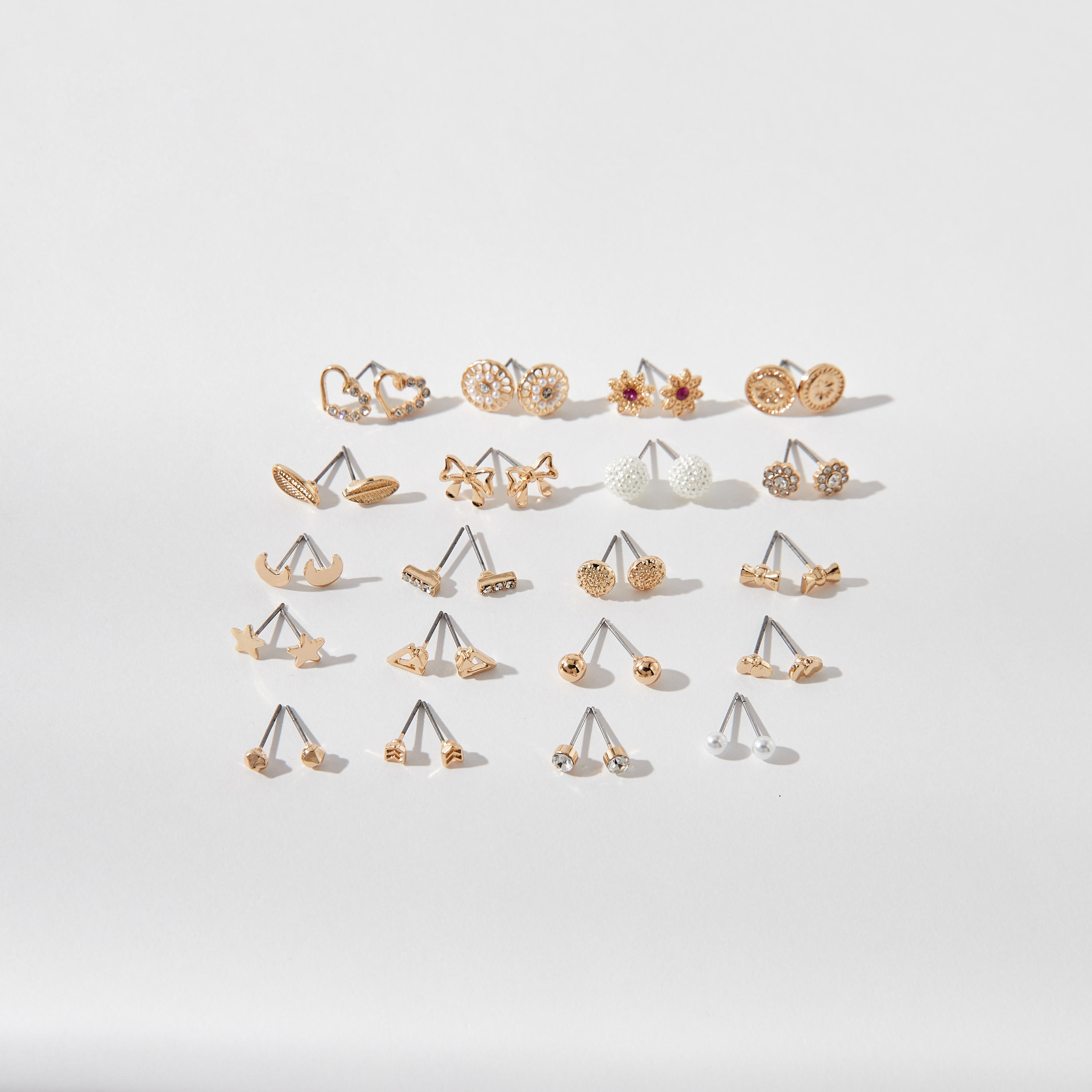 حلقان مرصّعة ميتاليك - طقم من 20-women-watchesandjewellery-jewellery-earrings-image-2