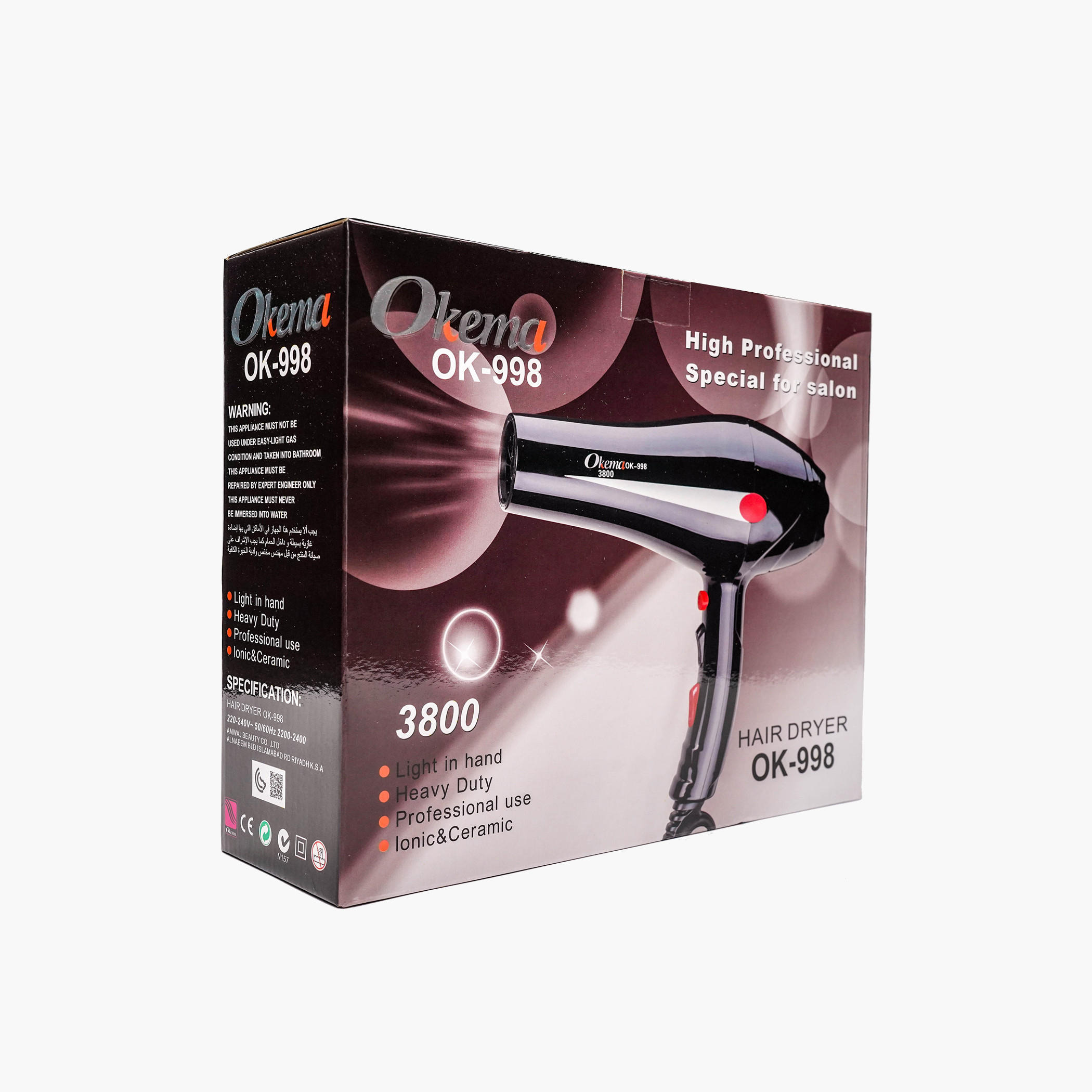 Okema Ok-998 Hair Dryer-beautyandpersonalcare-appliances-hairstylingtools-hairdryers-image-24