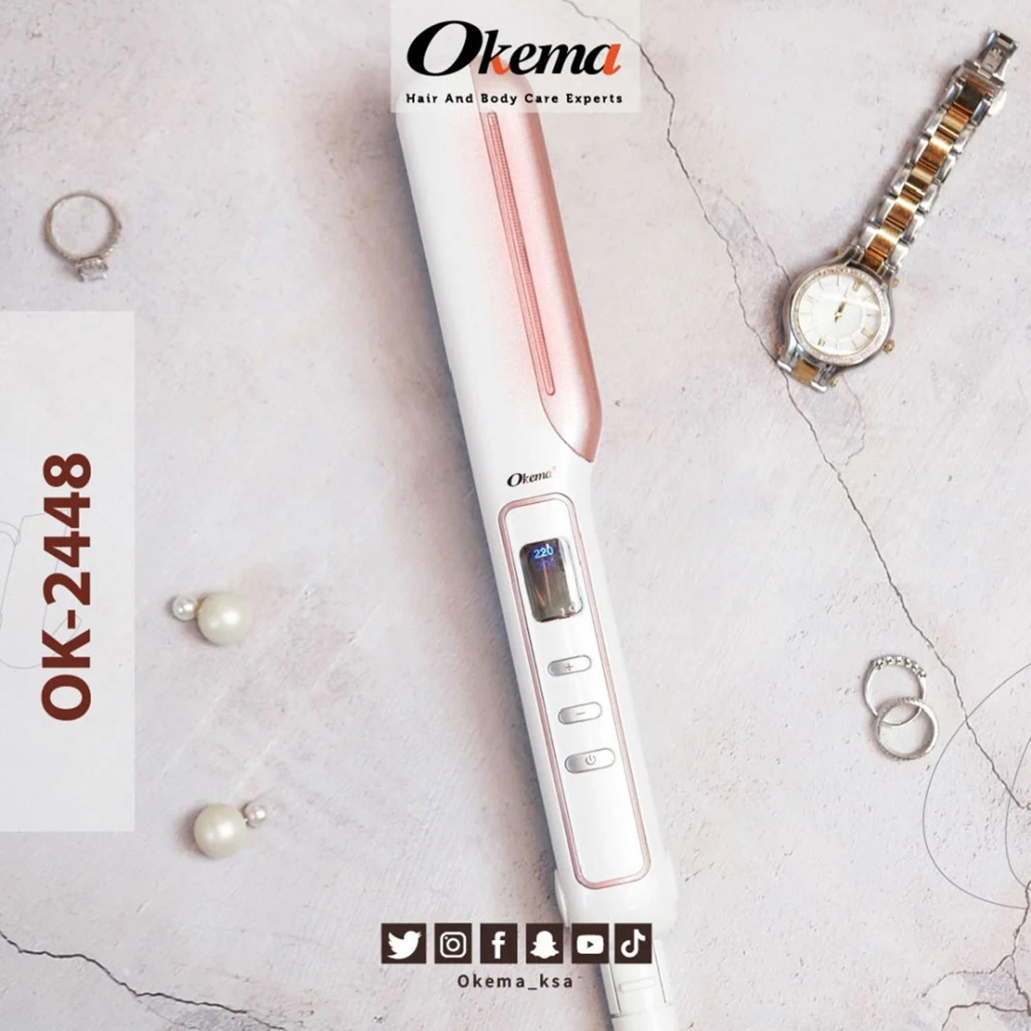 Okema Hair Straightener - OK-2448-beautyandpersonalcare-hair-stylingtools-straightener-image-3