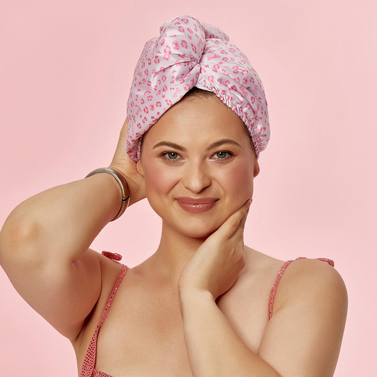 Glov All-Over Barbie Print Double Sided Hair Towel Wrap-beautyandpersonalcare-appliances-hairstylingtools-curlingandstyler-image-2