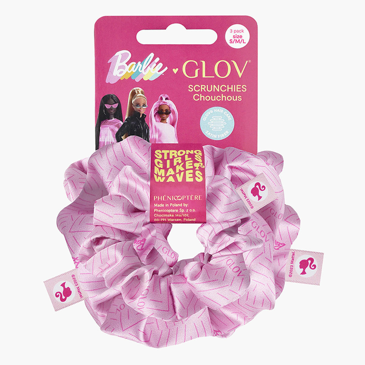 Glov Barbie Print 3-Piece Scrunchie Set-women-hairaccessories-others-image-1
