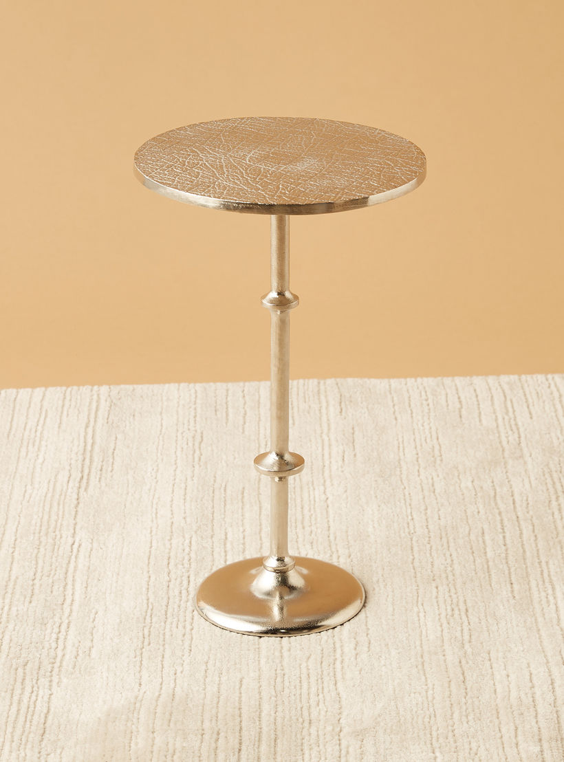 طاولة زينة مستديرة بارزة الملمس - 30x55 سم-furniture-livingroom-sideandendtables-image-1