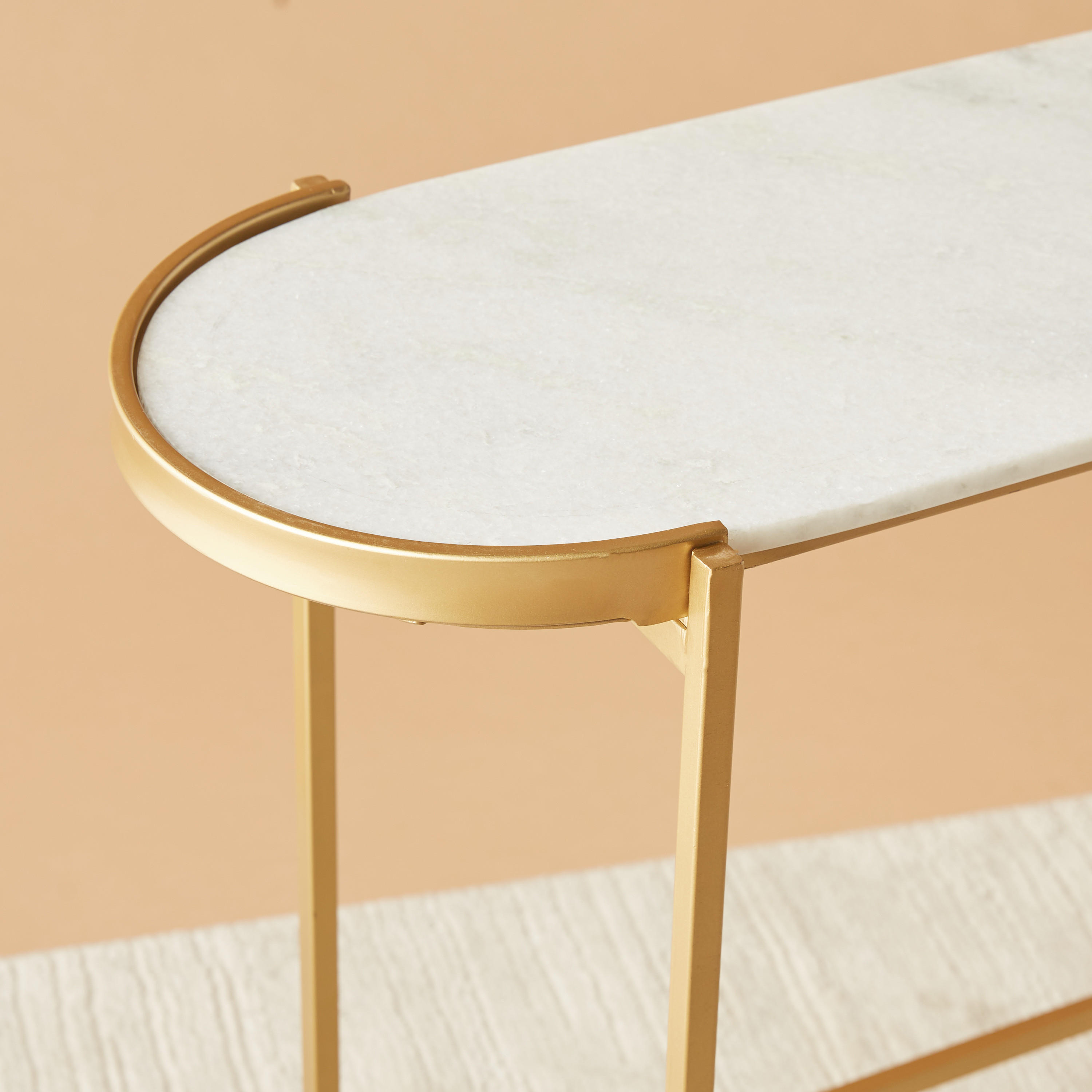 Marble Top Console Table - 98x35x70 cms-furniture-livingroom-consoletablesandmirrors-image-3