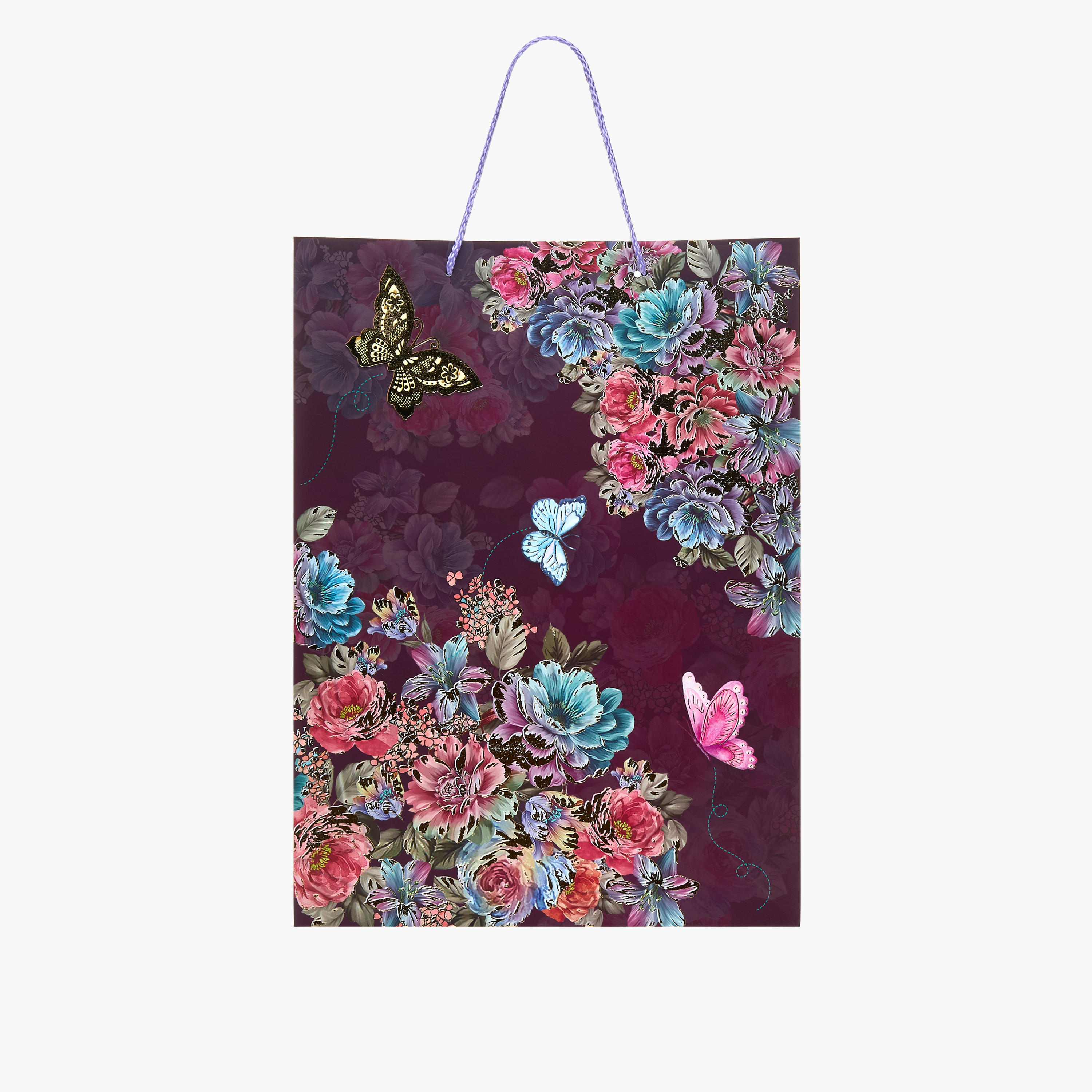 Floral Print Gift Bag - 31x42x12 cms-household-giftingaccessories-giftings-image-1