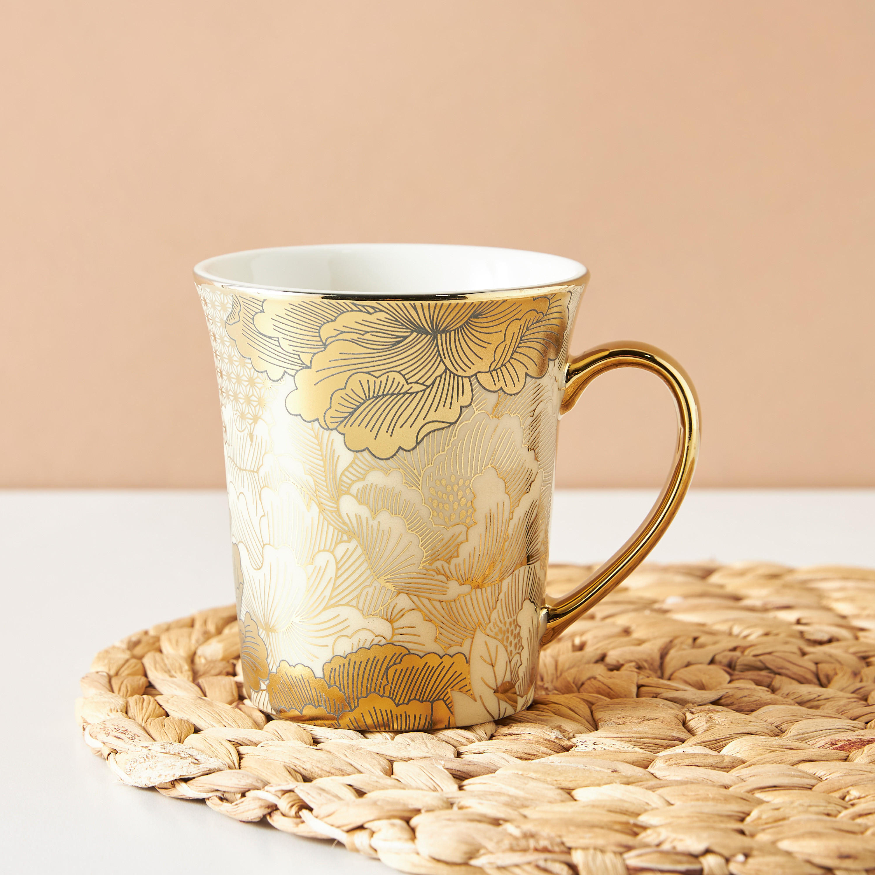 Floral Print Bone China Mug - 300 ml-household-dining-teaandcoffee-mugsandcups-image-1