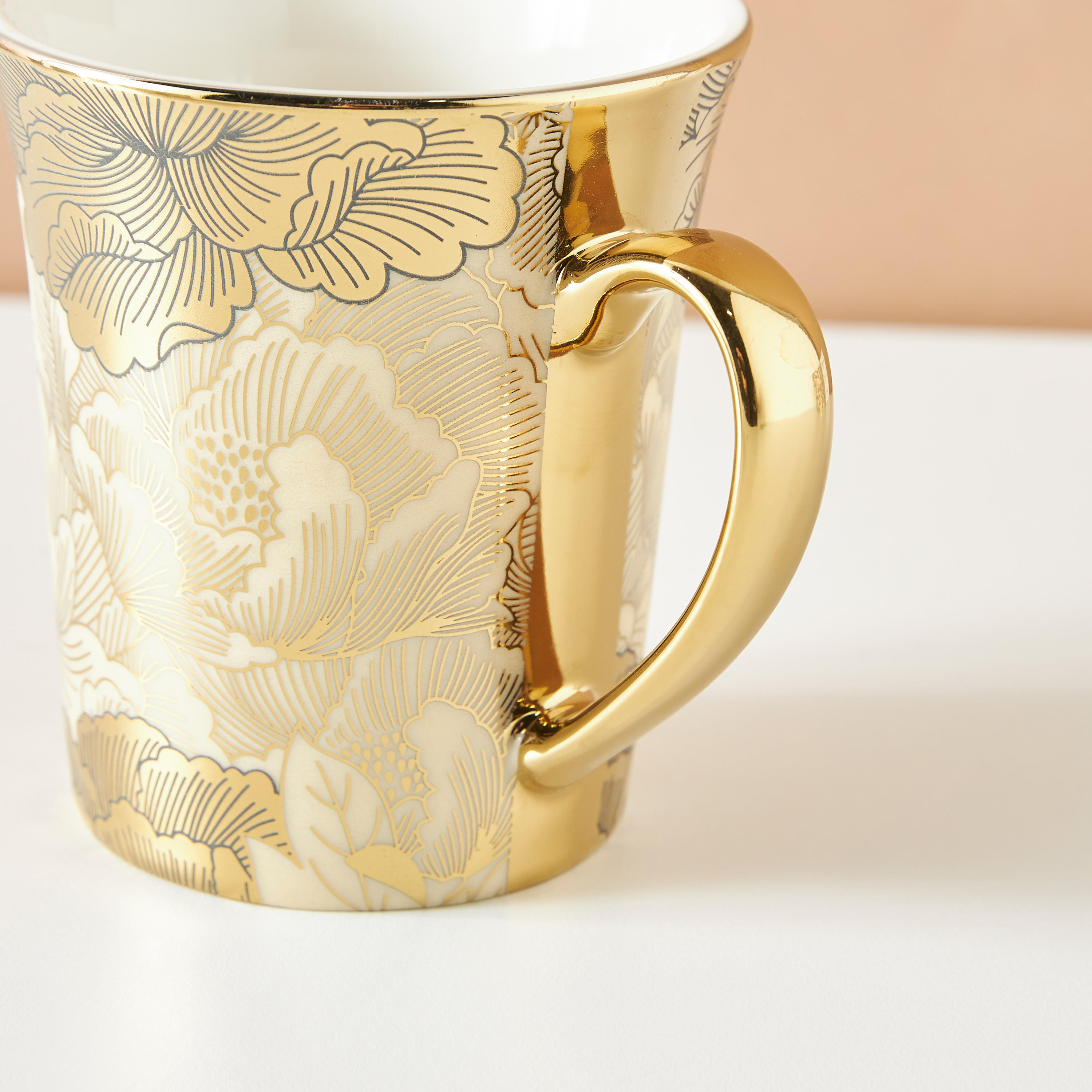 Floral Print Bone China Mug - 300 ml-household-dining-teaandcoffee-mugsandcups-image-3