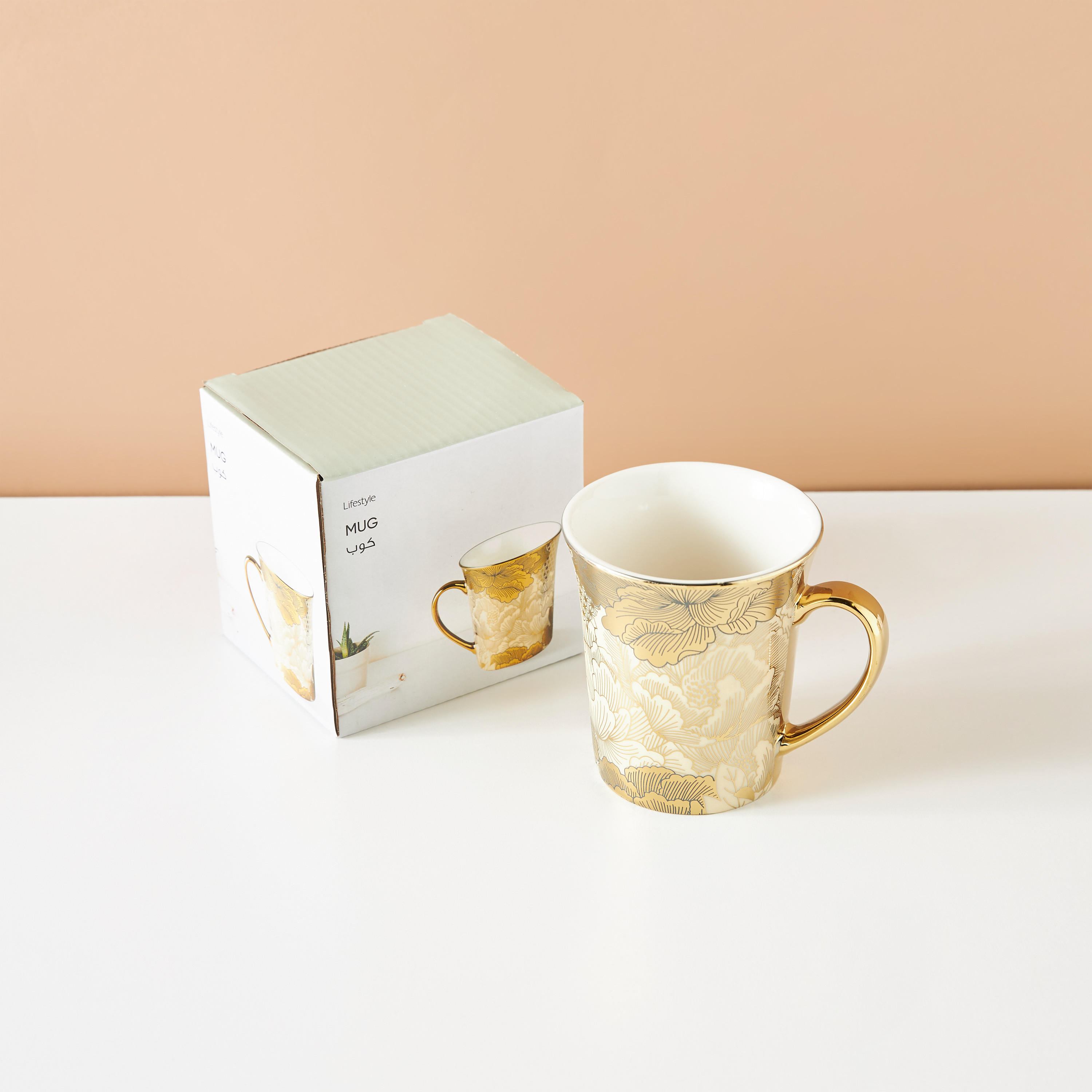 Floral Print Bone China Mug - 300 ml-household-dining-teaandcoffee-mugsandcups-image-4