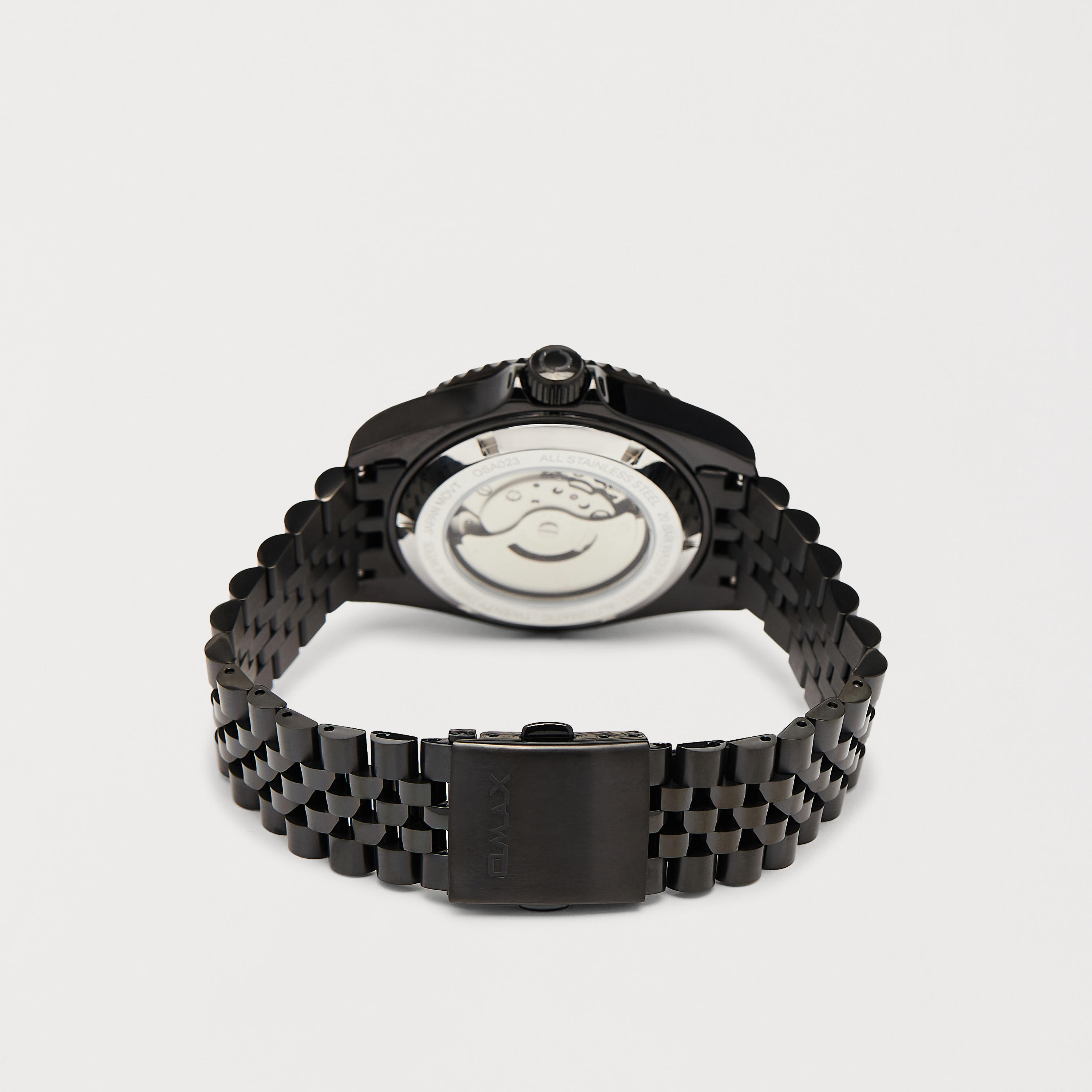 Omax Men's Black Analog Automatic Stainless Steel Strap Watch | OSA023M22S | 40 MM-men-watchesandjewellery-watches-image-3