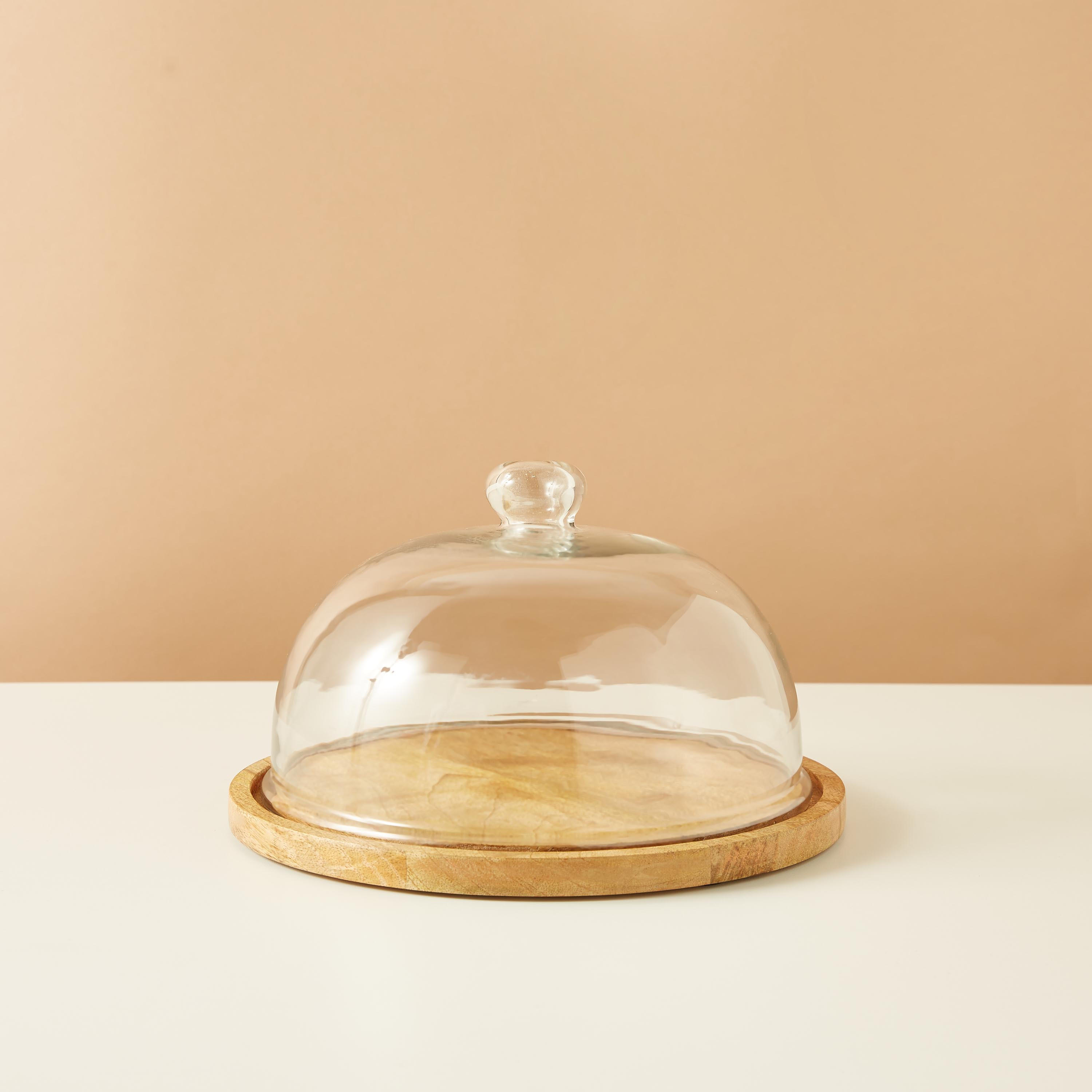 Cake Stand with Glass Dome - 28x18x28 cms-household-dining-serveware-cakestands-image-2