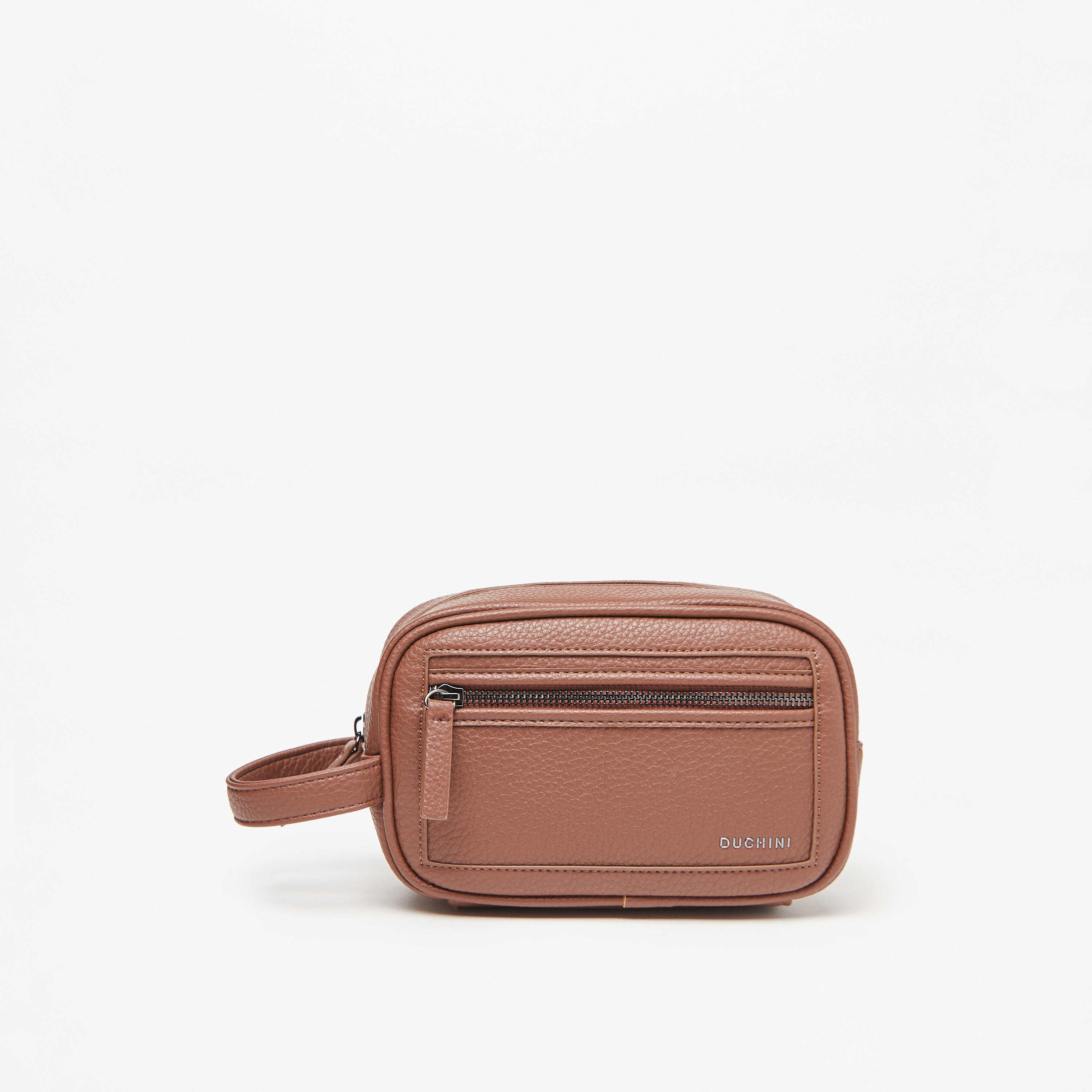 شنطة صغيرة بارزة الملمس بسحاب إغلاق وحزام معصم من دوتشيني-men-bags-image-1