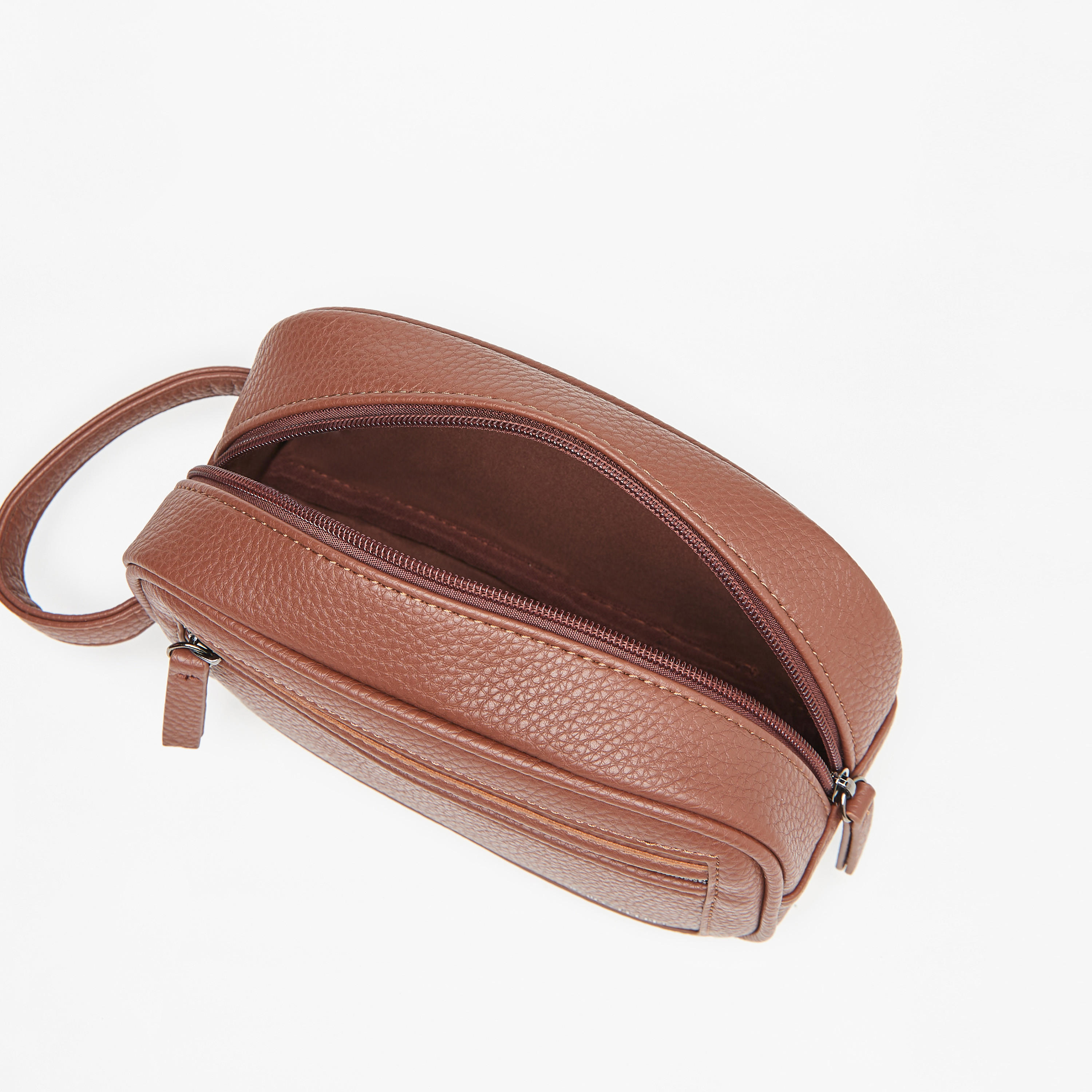 شنطة صغيرة بارزة الملمس بسحاب إغلاق وحزام معصم من دوتشيني-men-bags-image-4