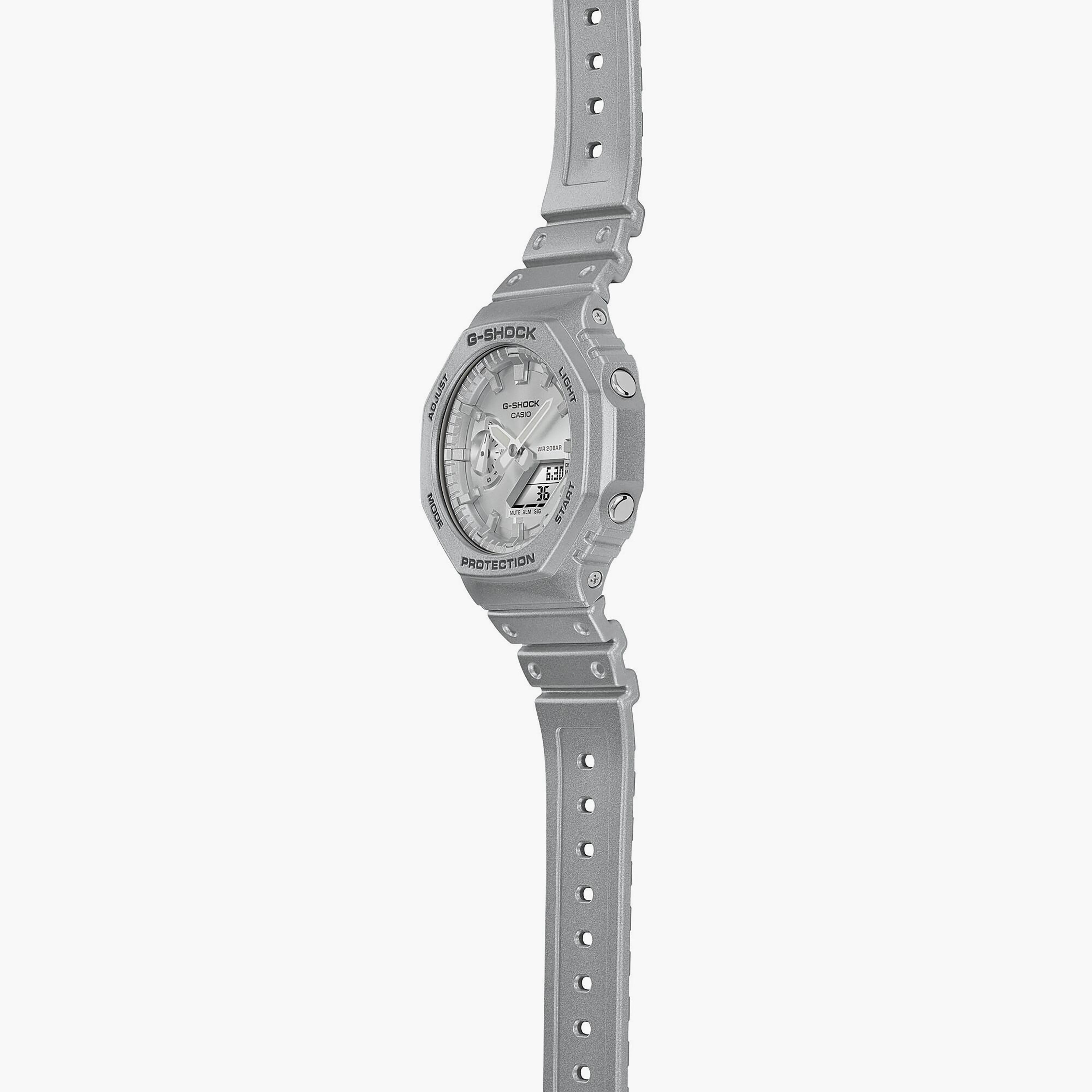 G-Shock Men's Grey Analog-Digital Silicone Strap Watch | GA-2100FF-8ADR-men-watchesandjewellery-watches-image-2