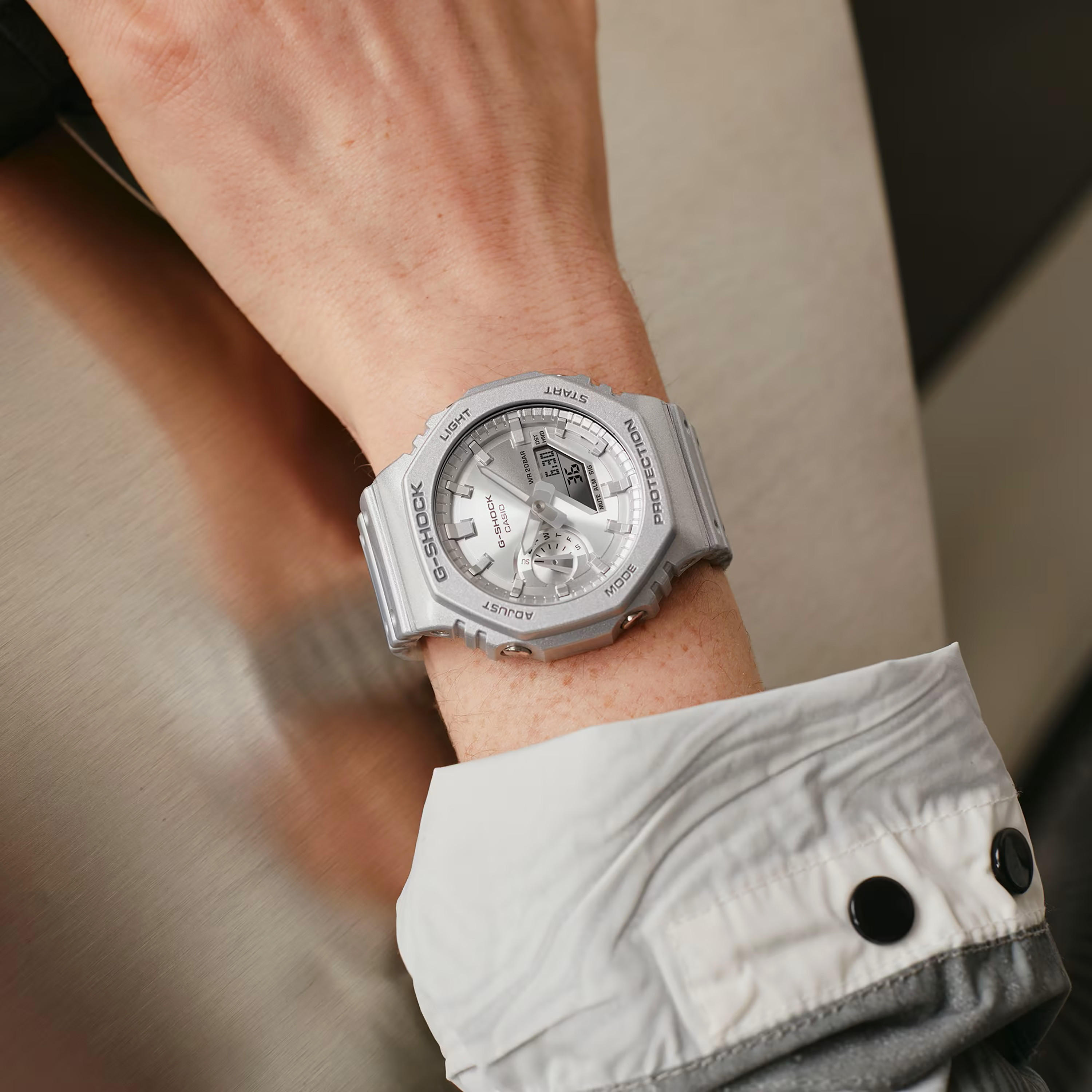 G-Shock Men's Grey Analog-Digital Silicone Strap Watch | GA-2100FF-8ADR-men-watchesandjewellery-watches-image-5