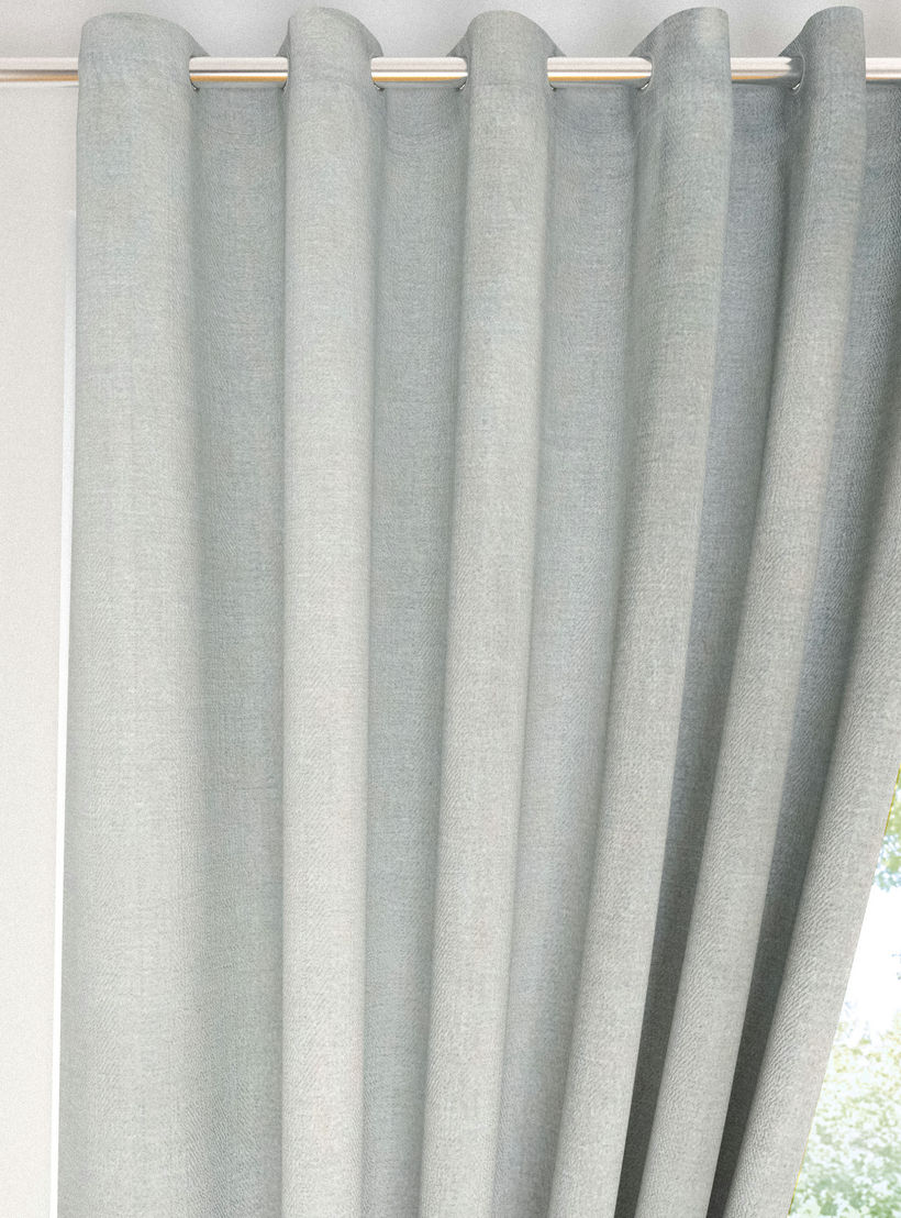 Damask Textured Polycotton Jacquard Eyelet Curtain - Set of 2-household-windows-curtains-image-2